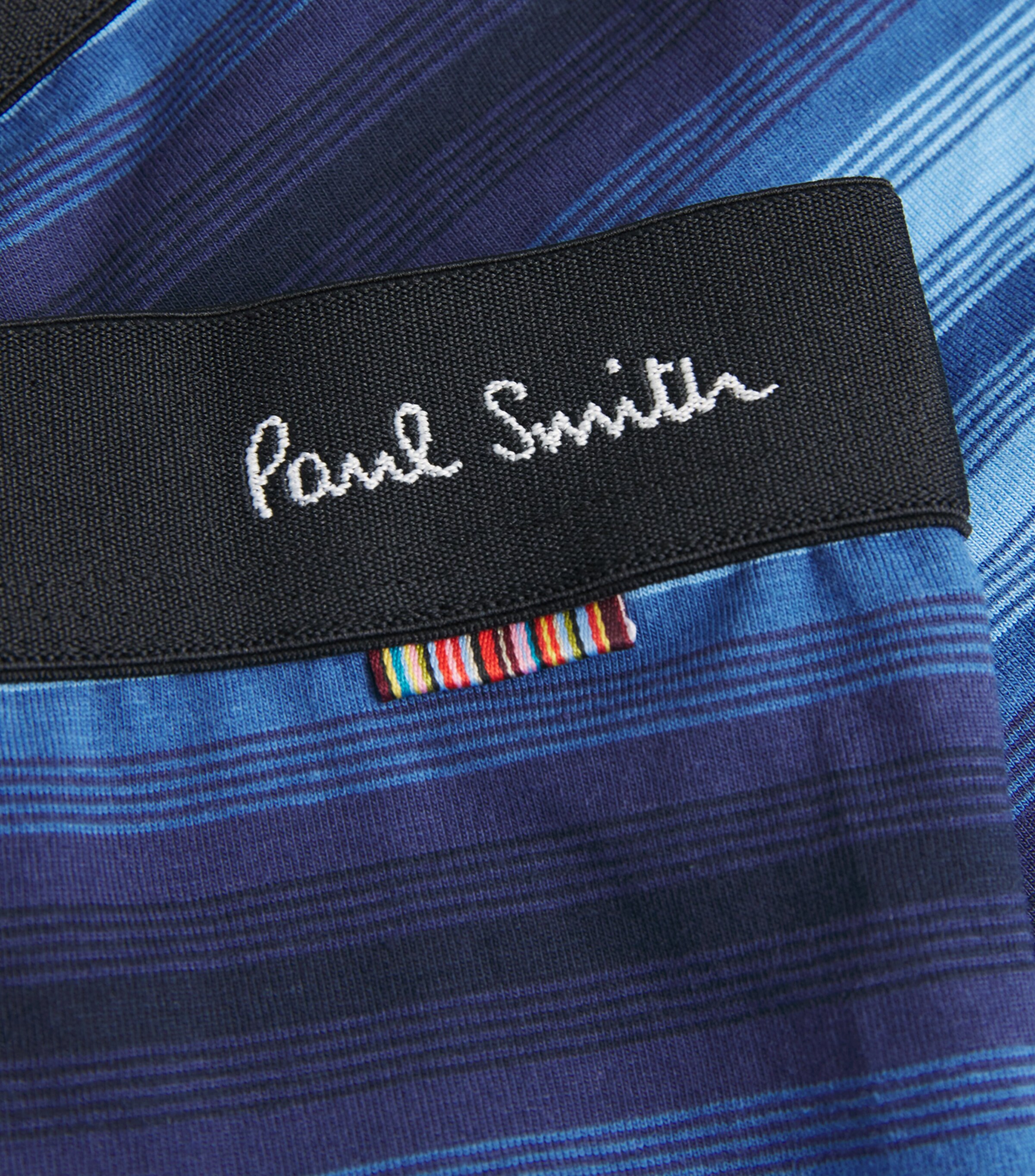 Paul Smith Mens Organic Cotton Stripe Trunks Blue Image 5