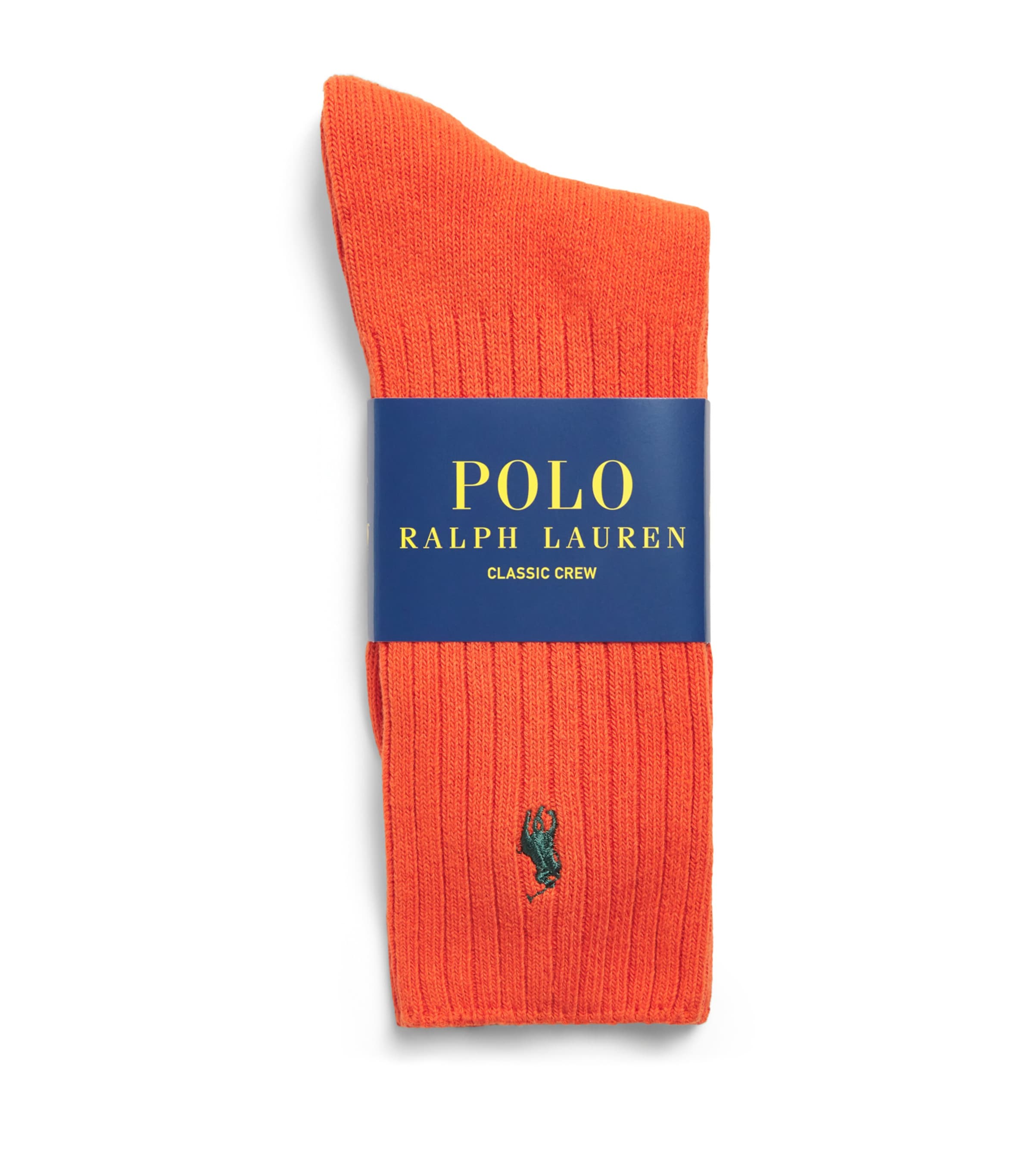 Polo Ralph Lauren Mens Classic Crew Socks Tangerine Image 1