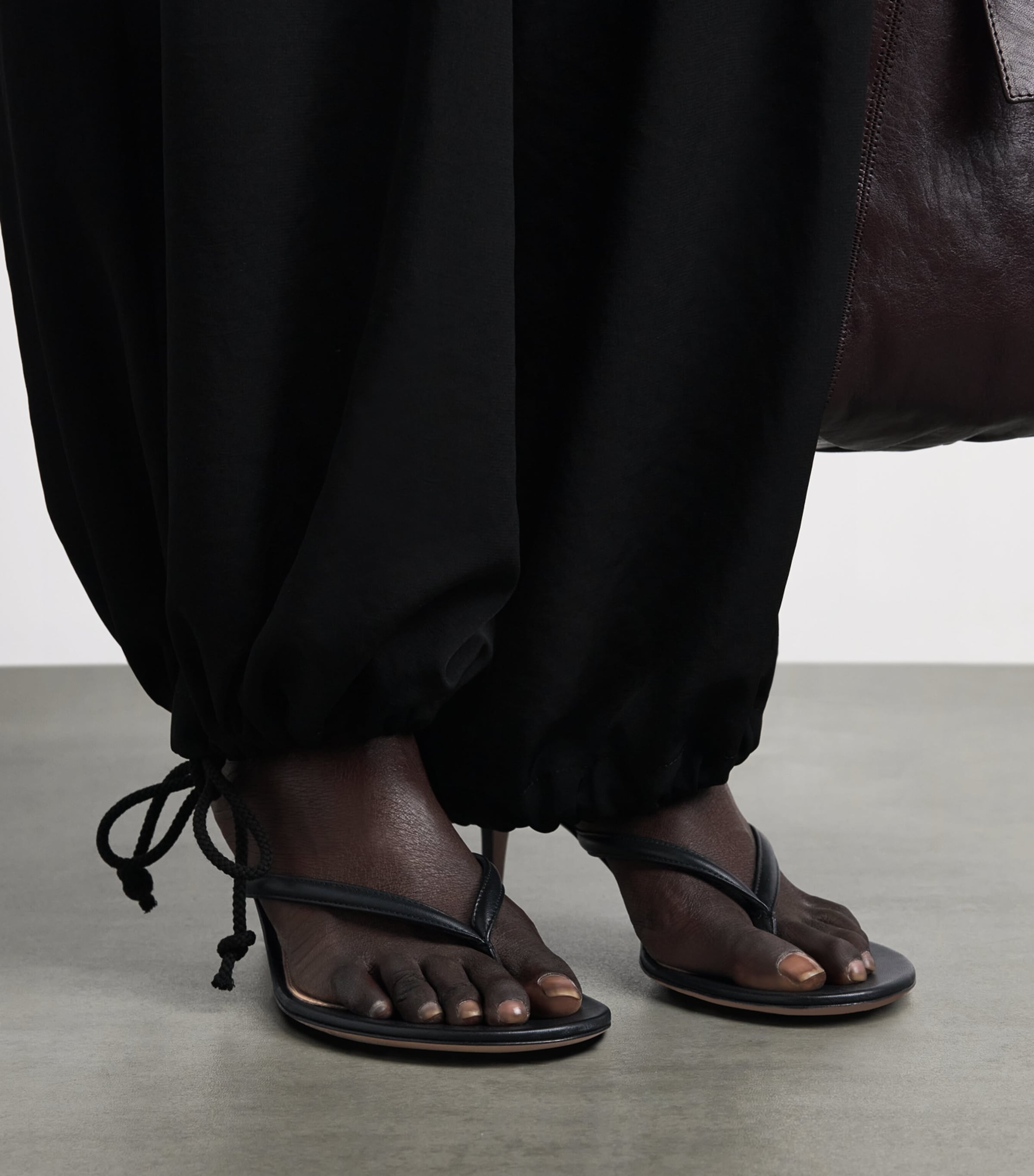 Gianvito Rossi Leather Calypso Sandals 45 Black Image 2