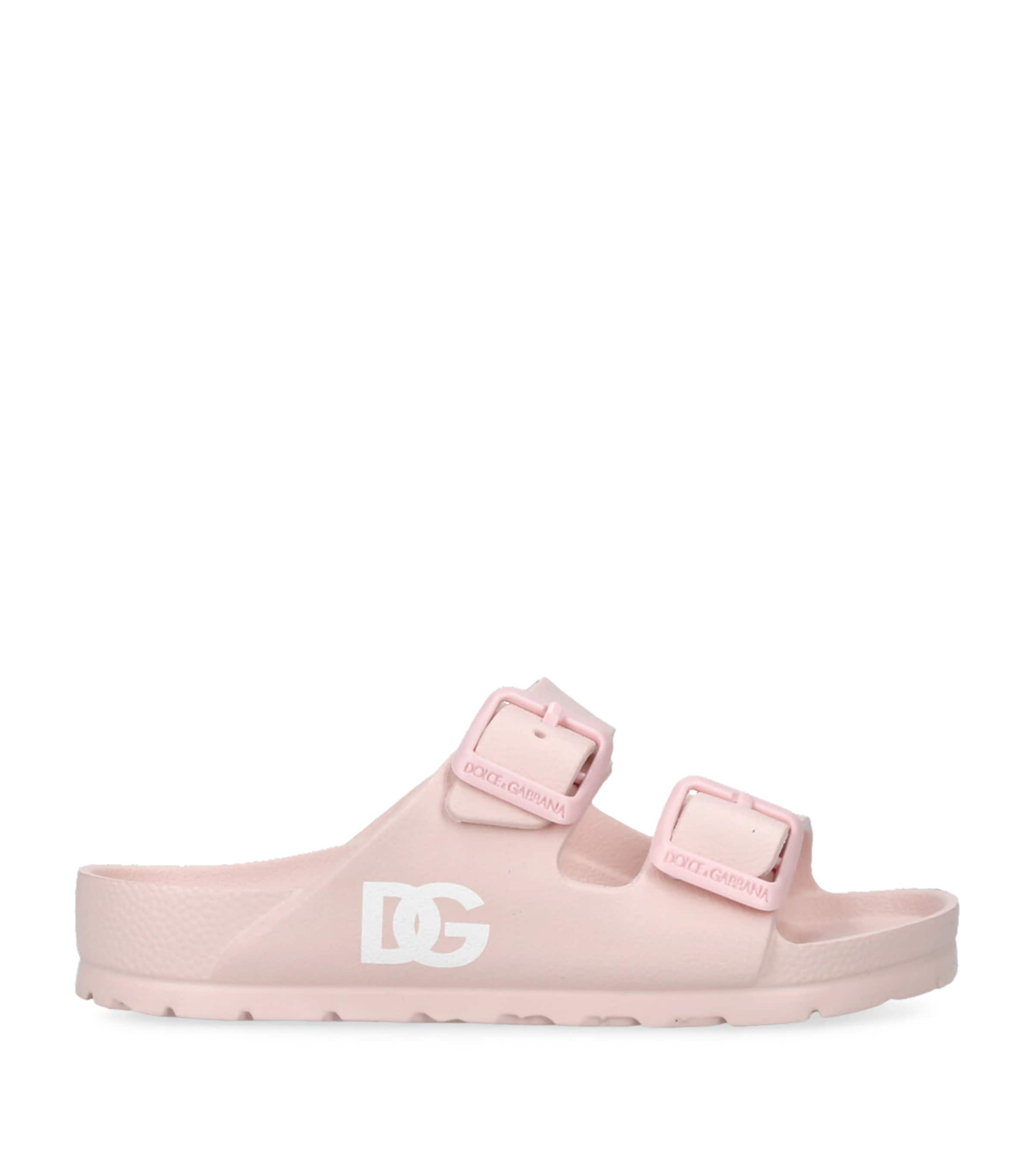 Dolce&Gabbana Kids Logo Buckle Sandals Pink Image 1