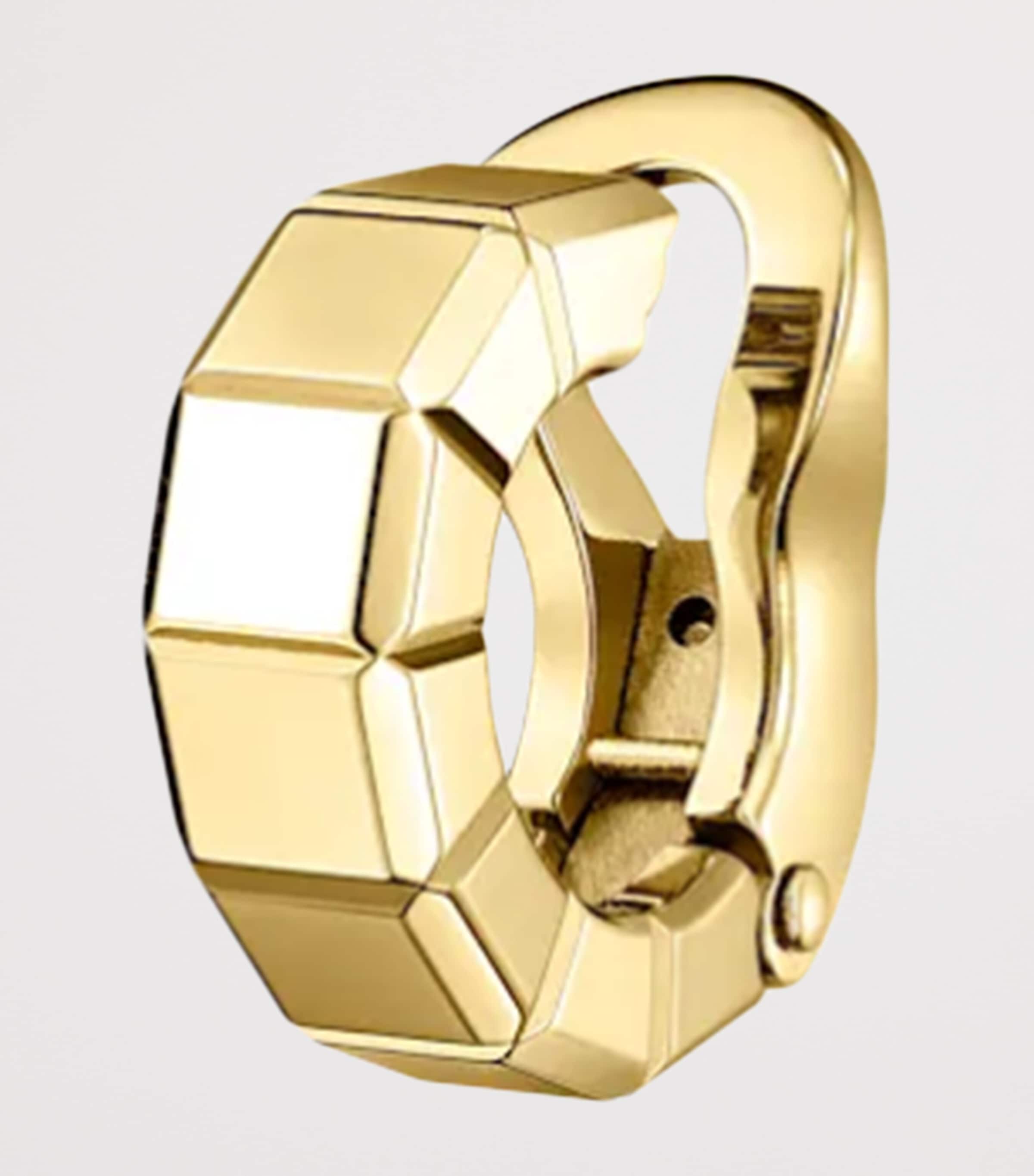 Yellow Gold Ice Cube Single Clip-On Earring 18K YELLOW GOLD Image 3