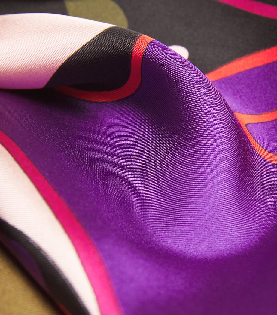 Silk Orchidee Print Maxi Kaftan Dress 017/MULTICOLOR Image 6