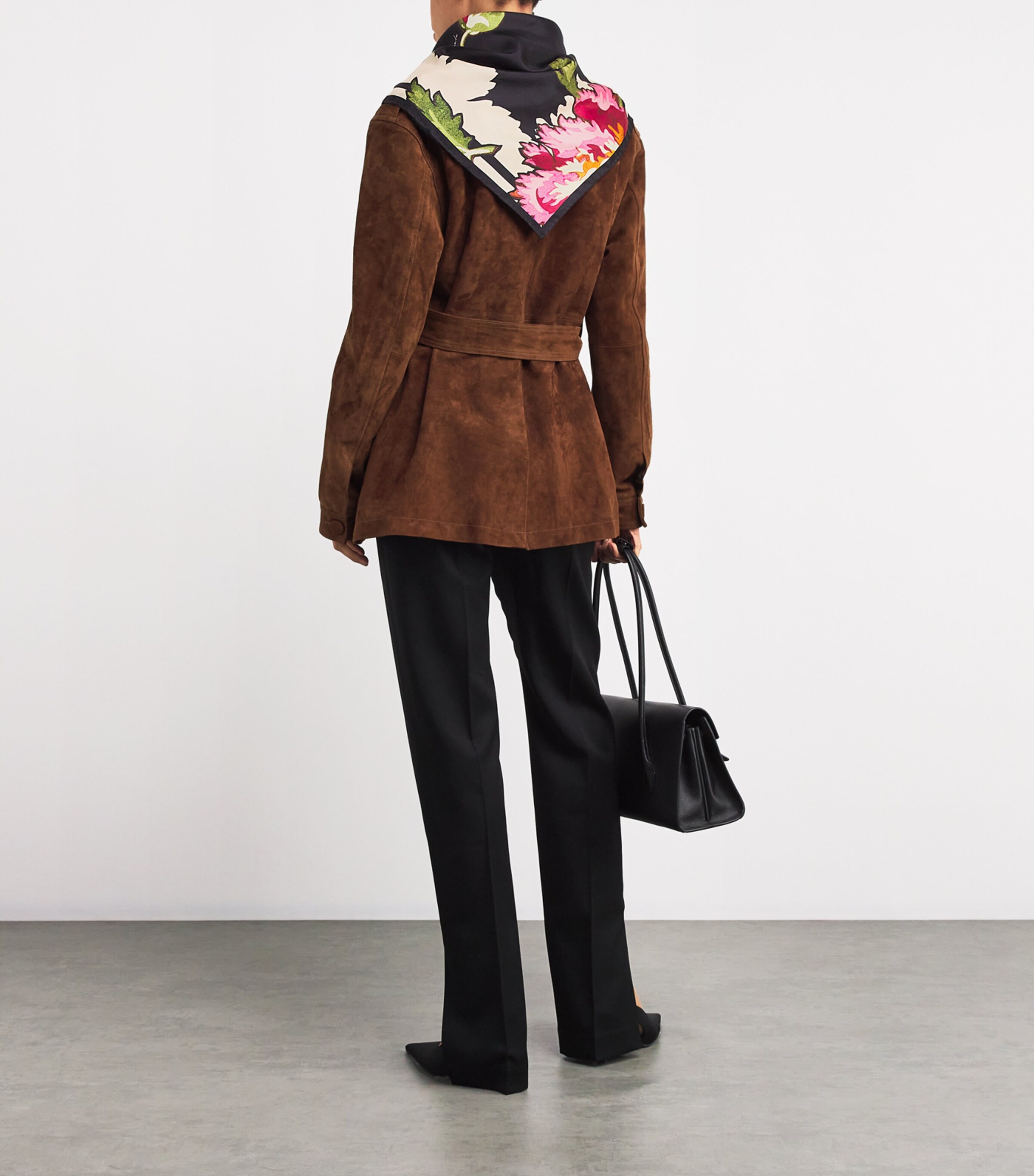 Silk Floral Scarf (90cm x 90cm) MULTI Image 2