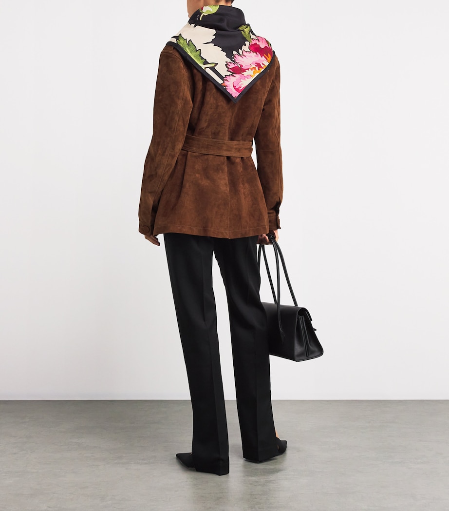 Silk Floral Scarf (90cm x 90cm) MULTI Image 2