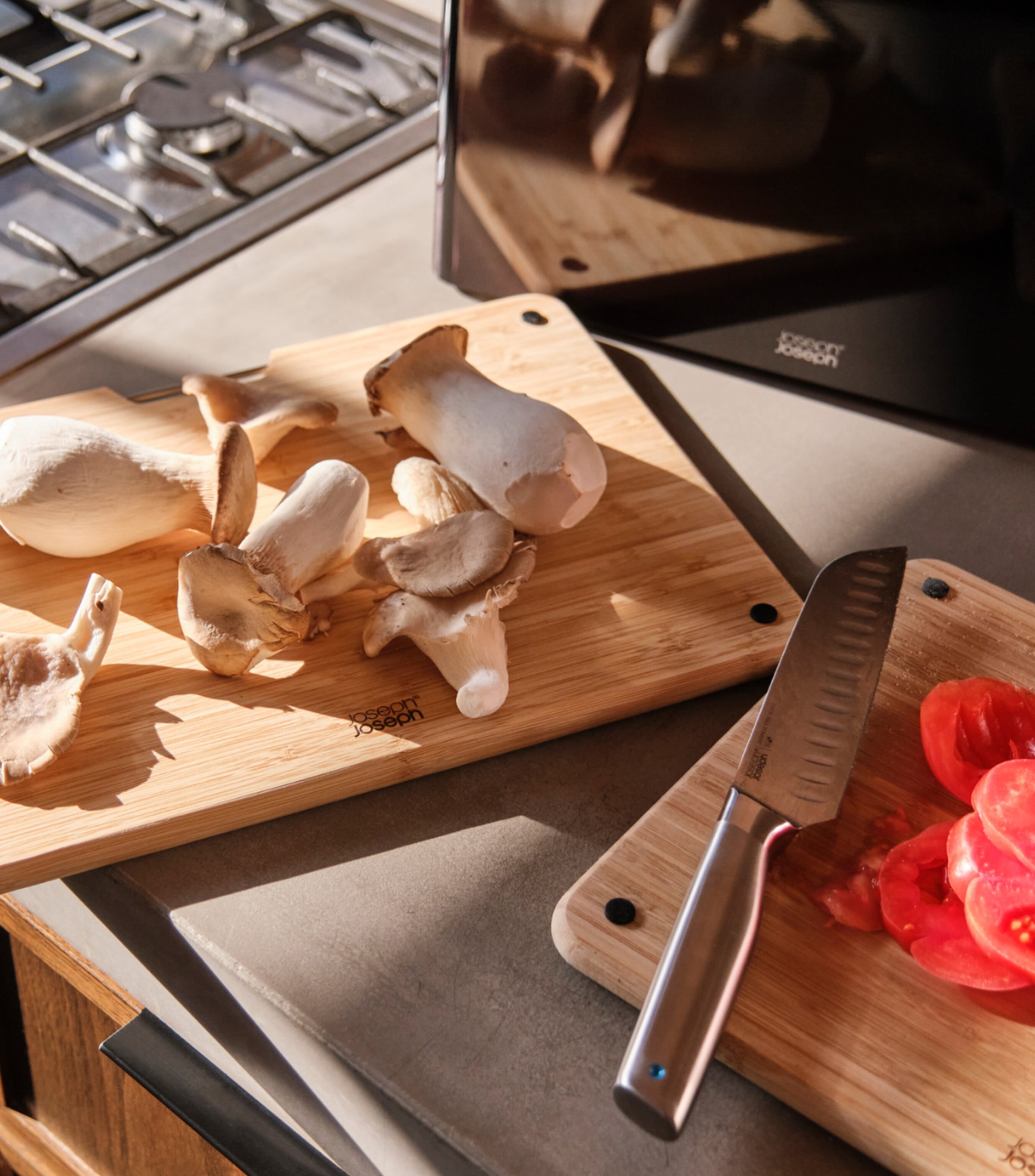 Folio Steel 3-Piece Chopping Board Set BLACK Image 4