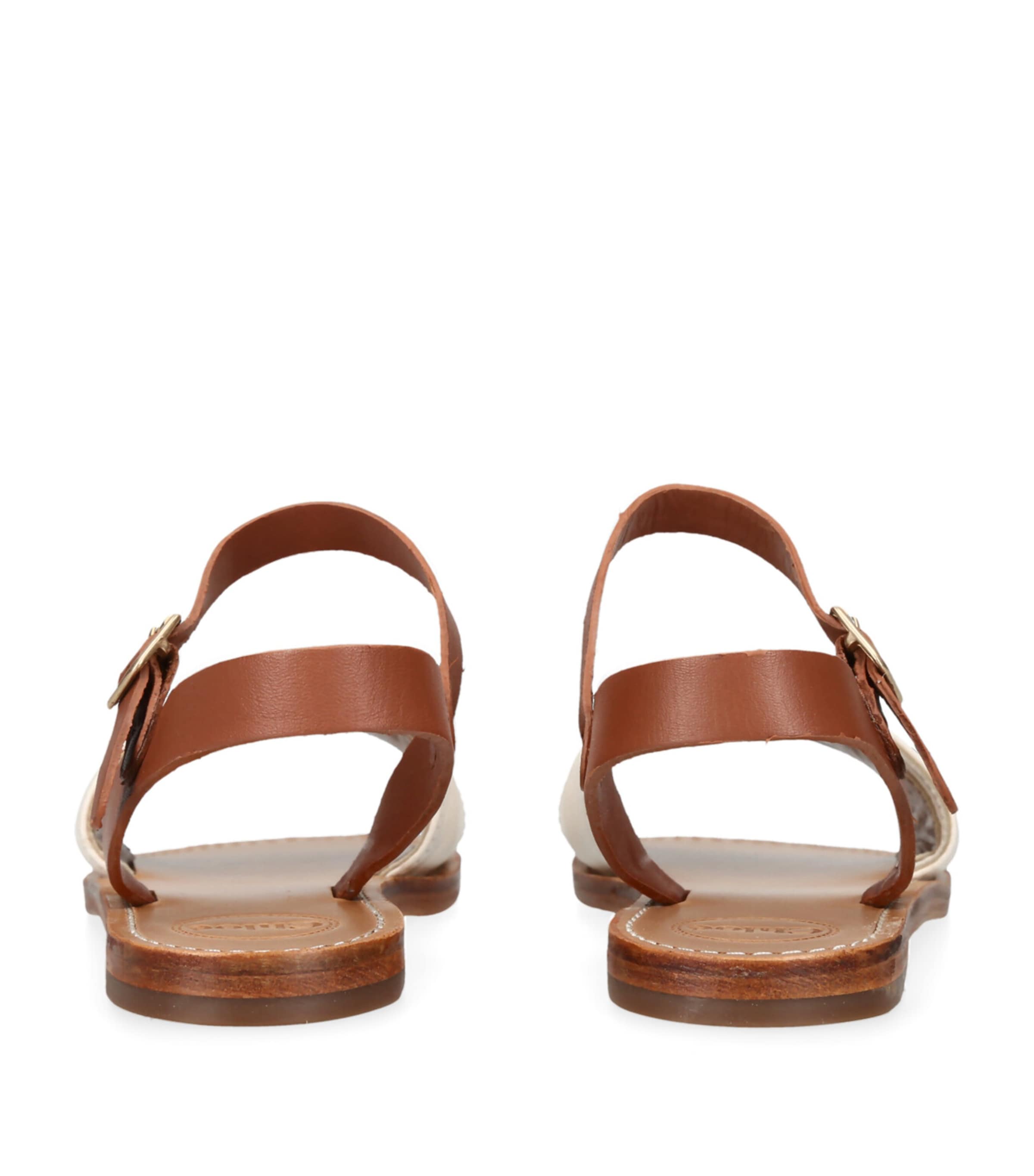 Leather Stellar Sandals CREAM Image 2