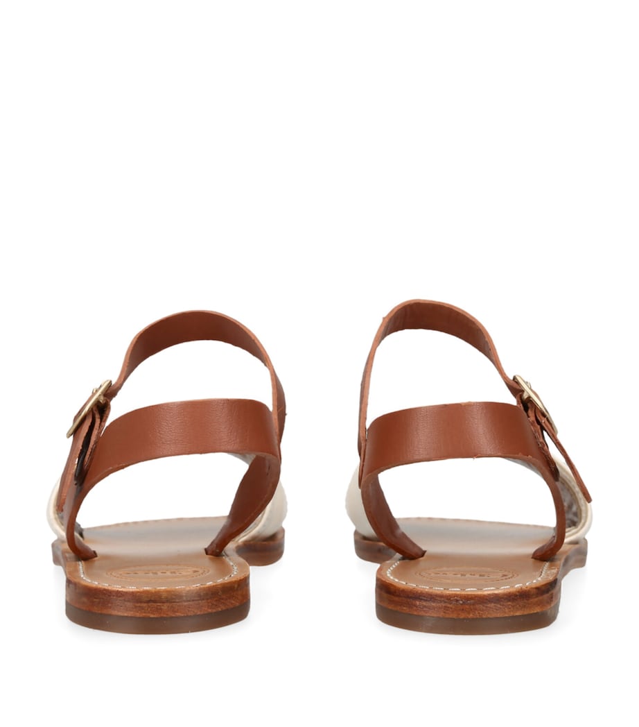 Leather Stellar Sandals CREAM Image 2