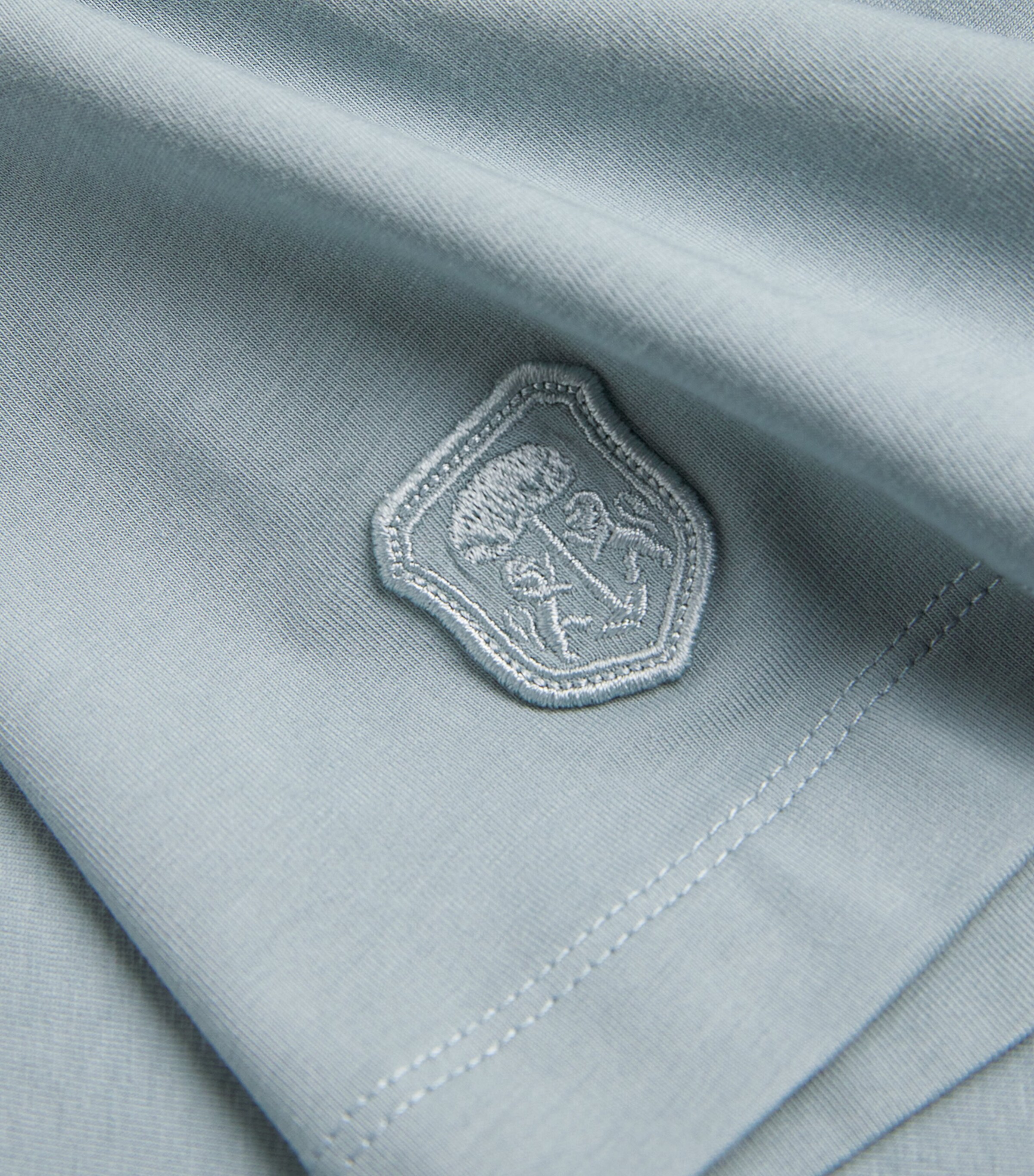 Stretch-Cotton T-Shirt 011 BLU MELANG CHINA Image 5