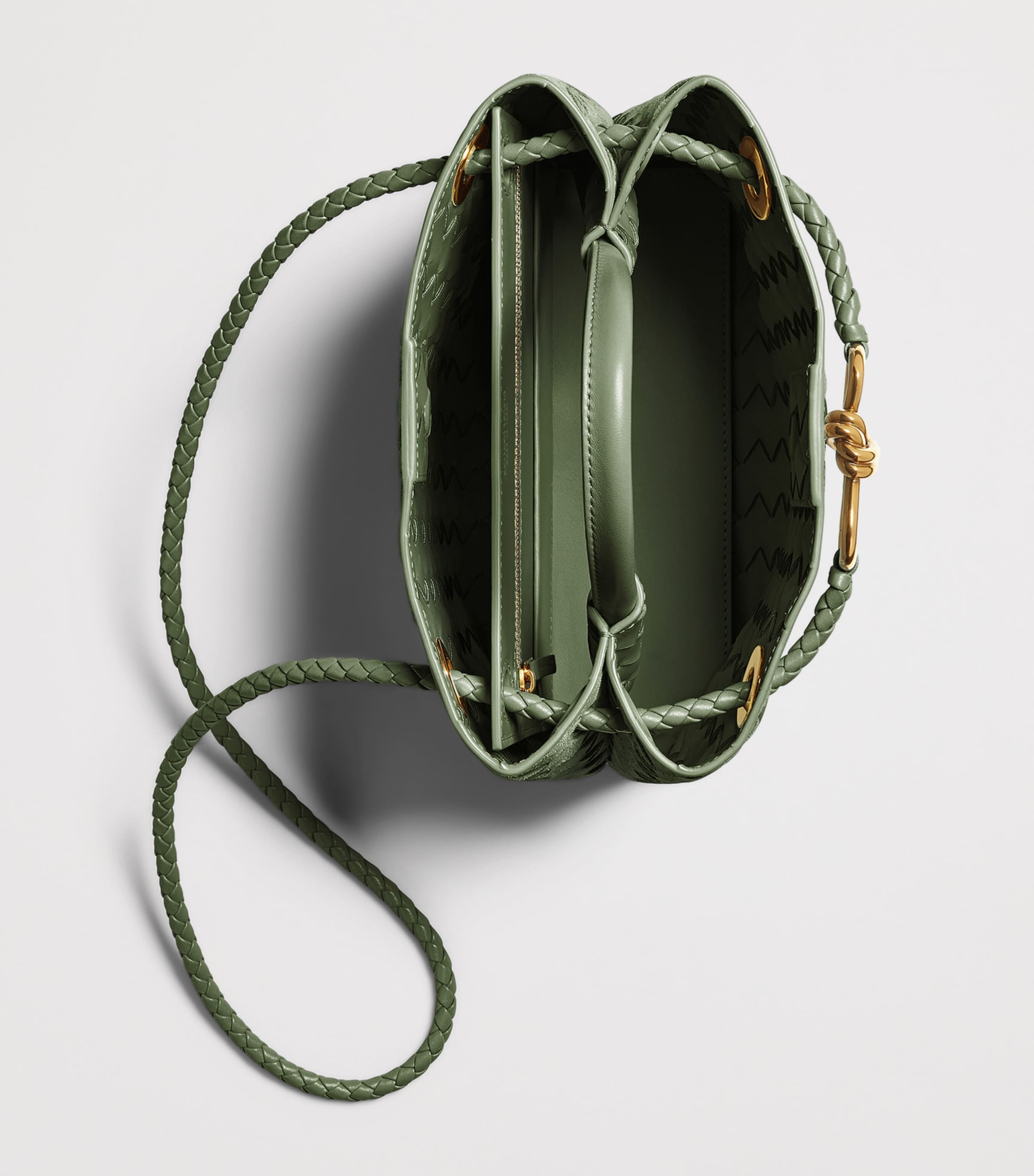 Bottega Veneta Small Suede Andiamo Top-Handle Bag Image 3