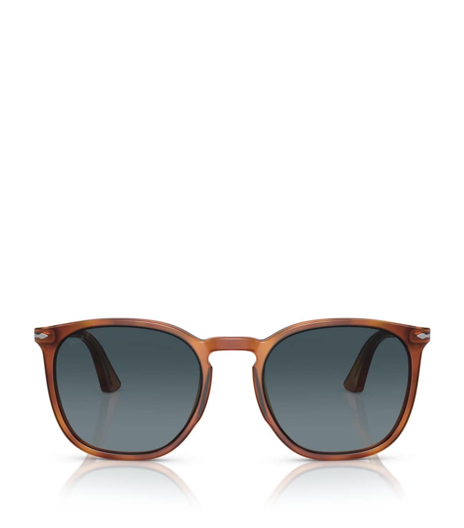 Persol Acetate Round Sunglasses Brown Image 1
