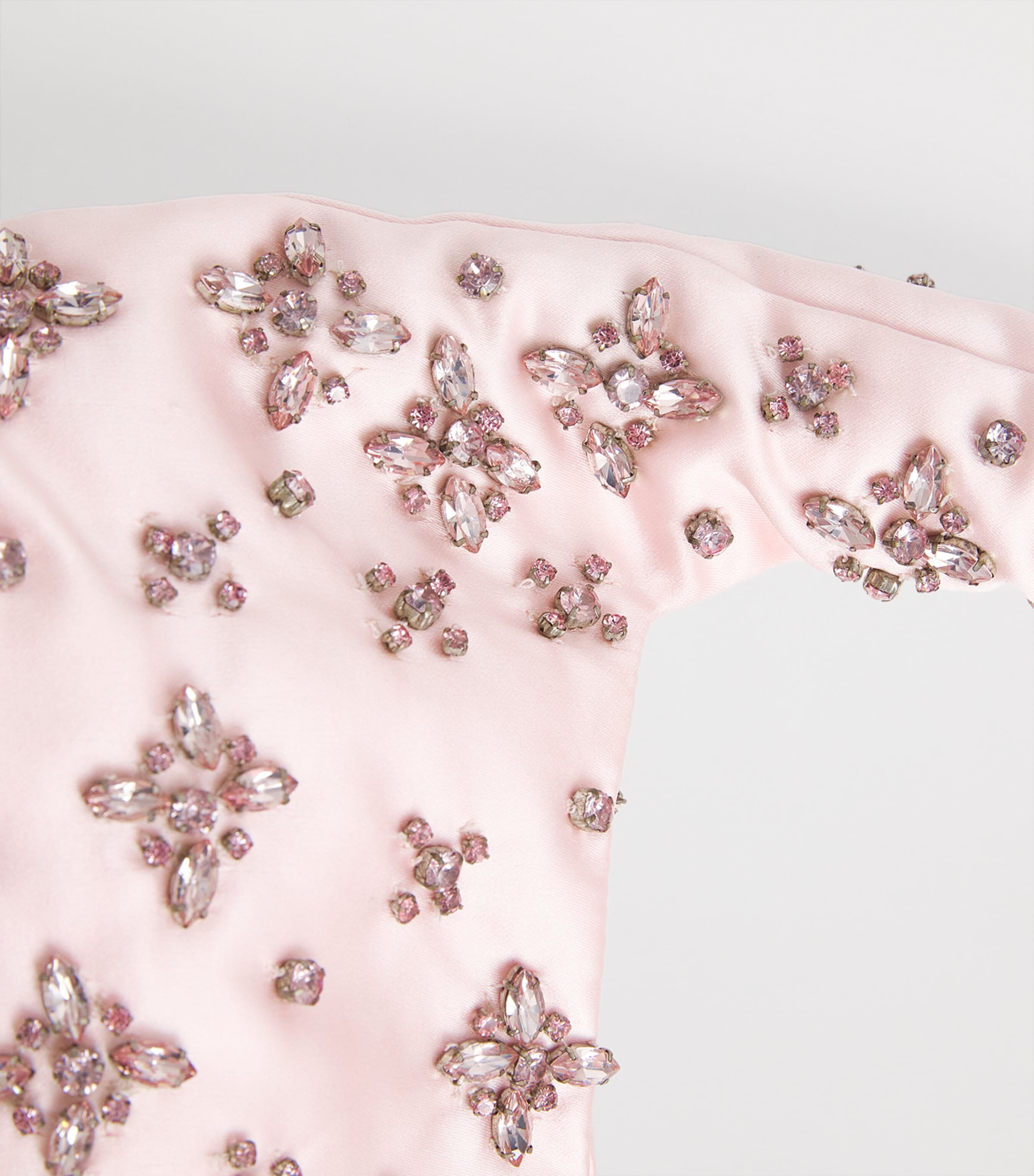 LoveShackFancy Mini Satin Rhinestone Serina Top-Handle Bag Pink Image 3