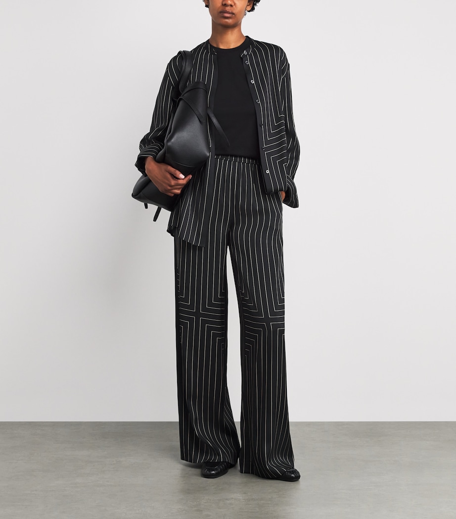 Geometric Print Athena Blouse BLACK/AFFOGATO Image 2