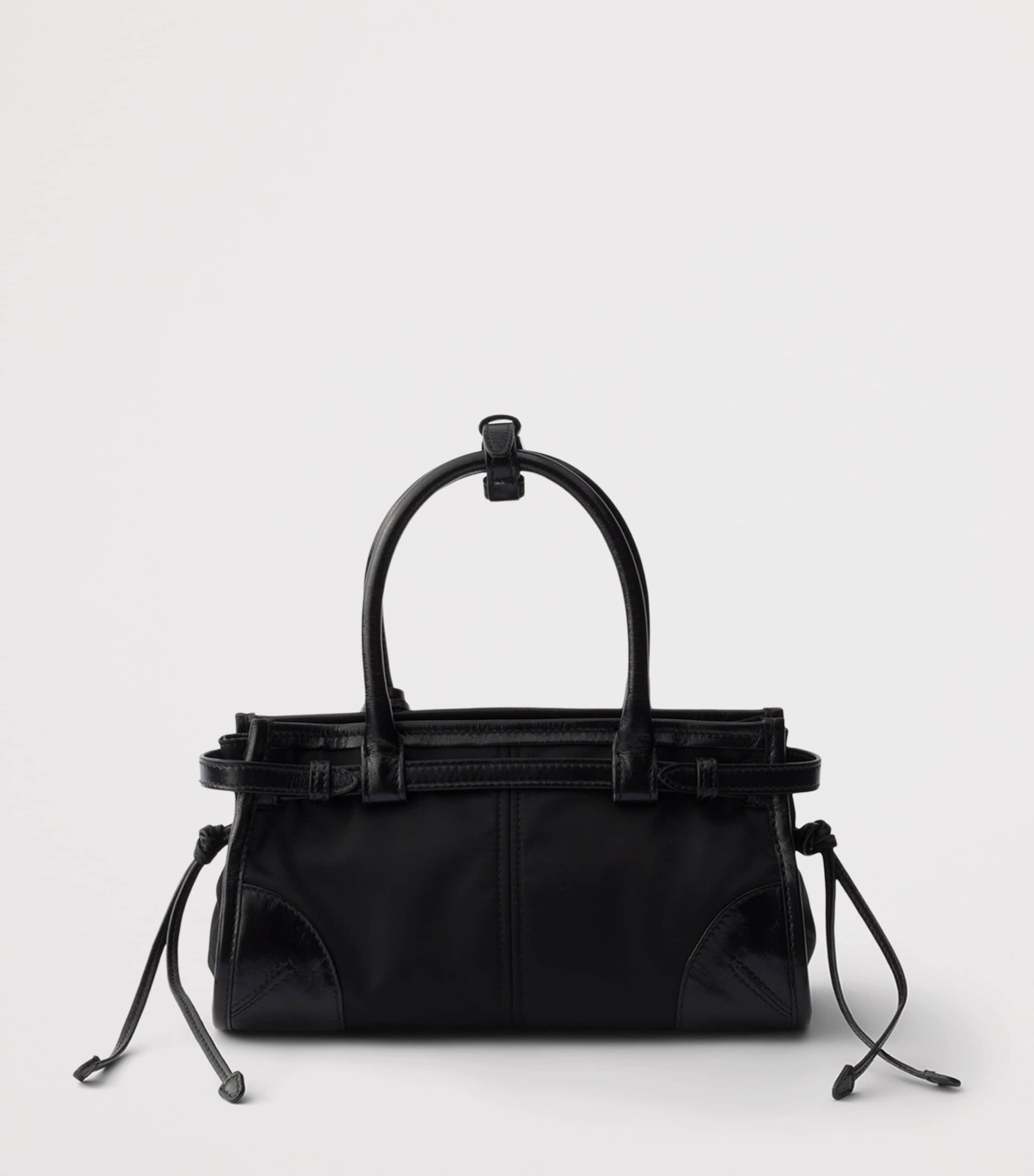 Prada Small Re-Nylon Bonnie Top-Handle Bag Black Image 4