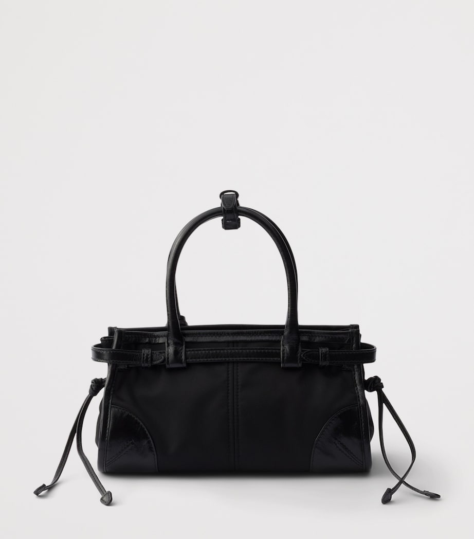 Prada Small Re-Nylon Bonnie Top-Handle Bag Black Image 4