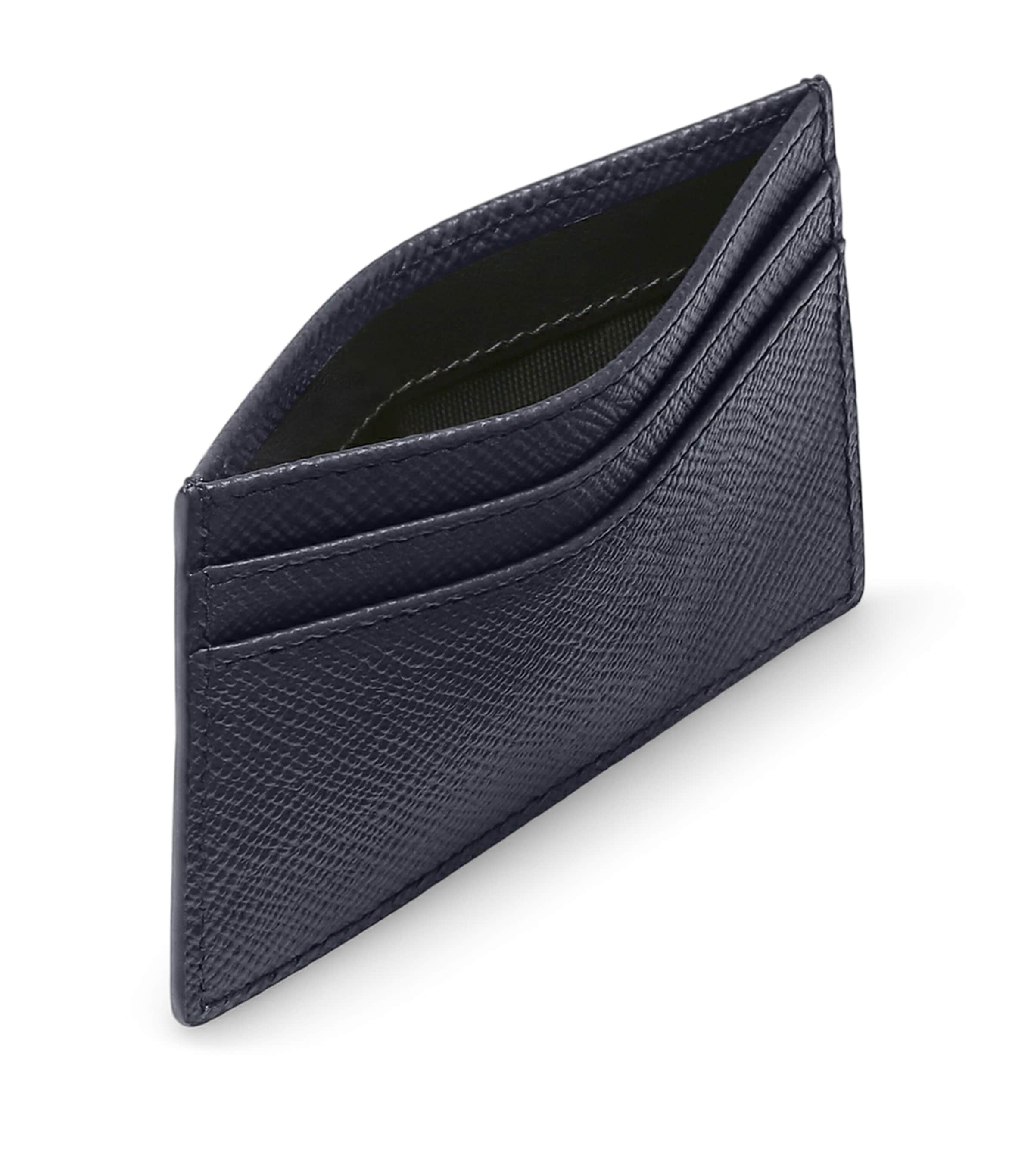 Panama Leather Card Holder NAVY Image 3