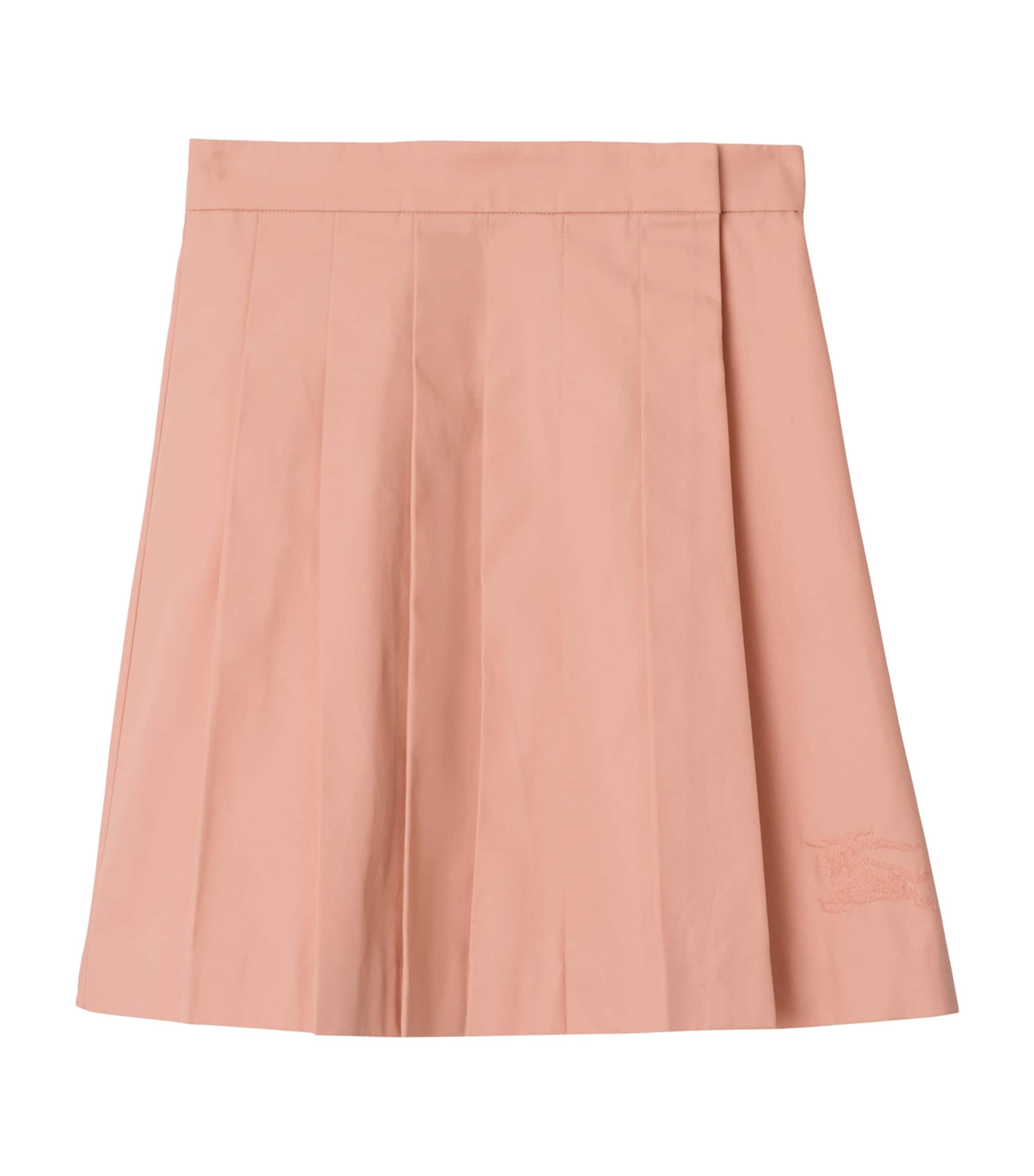 Burberry Pleated Cotton Skirt In Pink