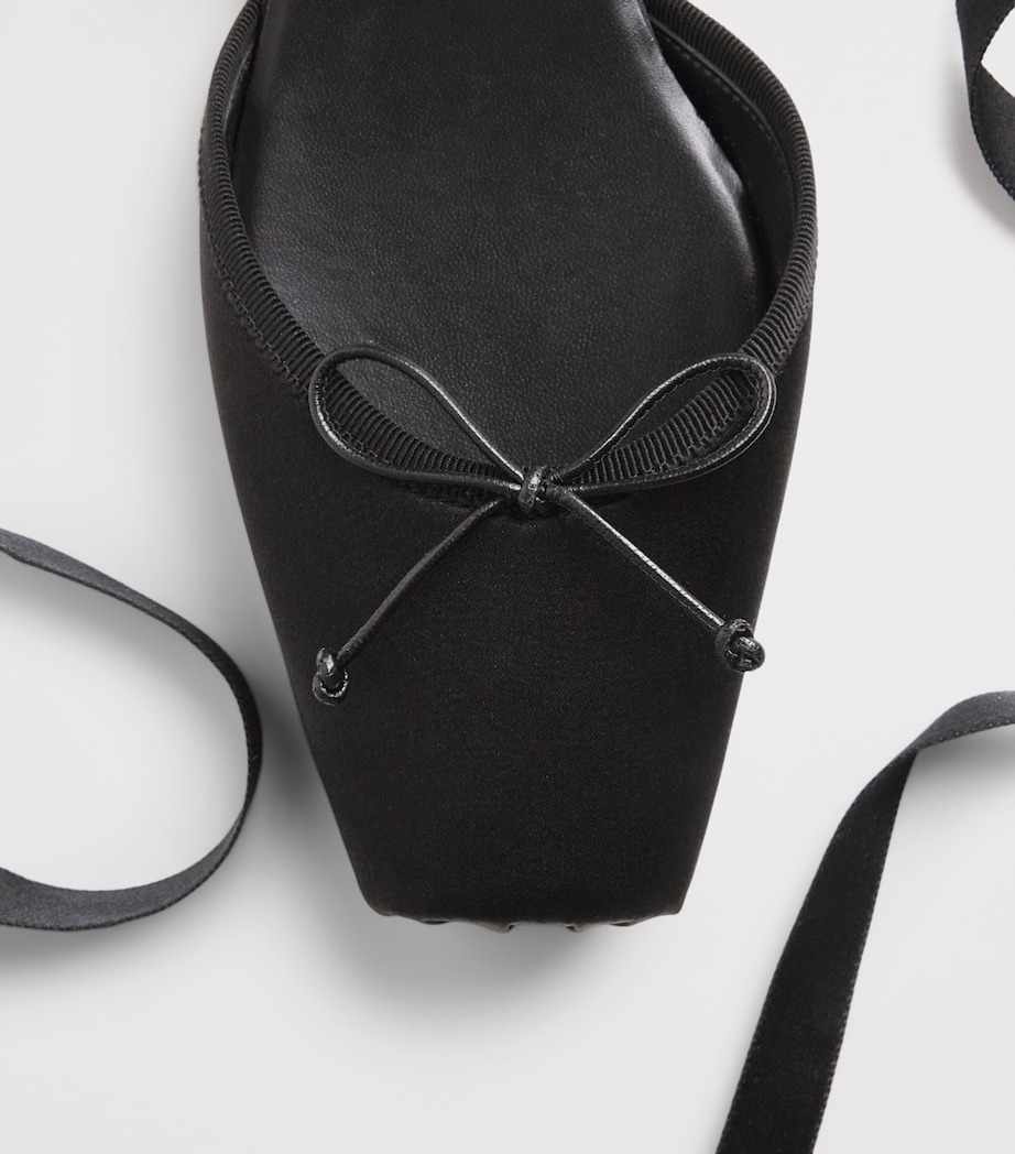 Christian Louboutin Cassia Lace-Up Satin Ballet Flats Image 6