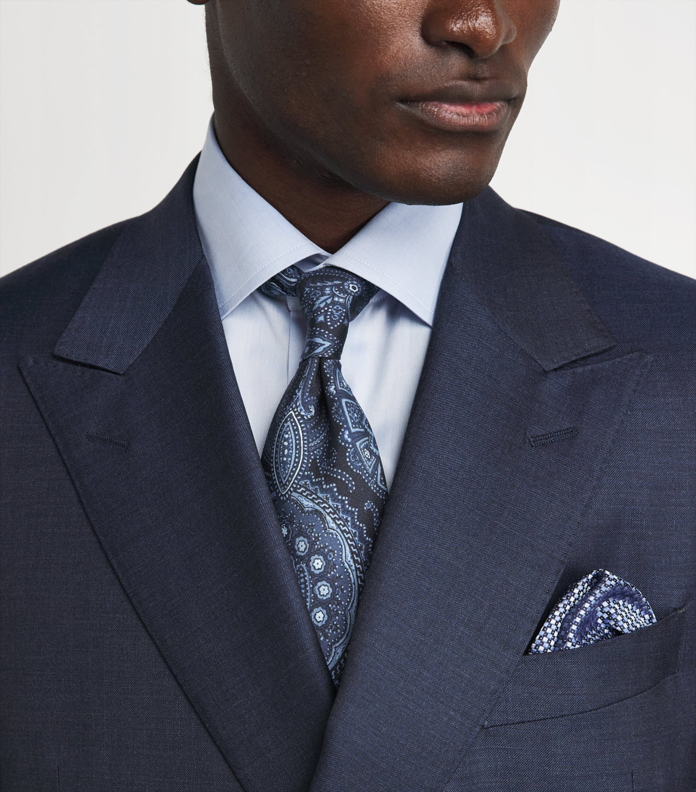 Ralph Lauren Purple Label Mulberry Paisley Silk Tie Navy Image 2