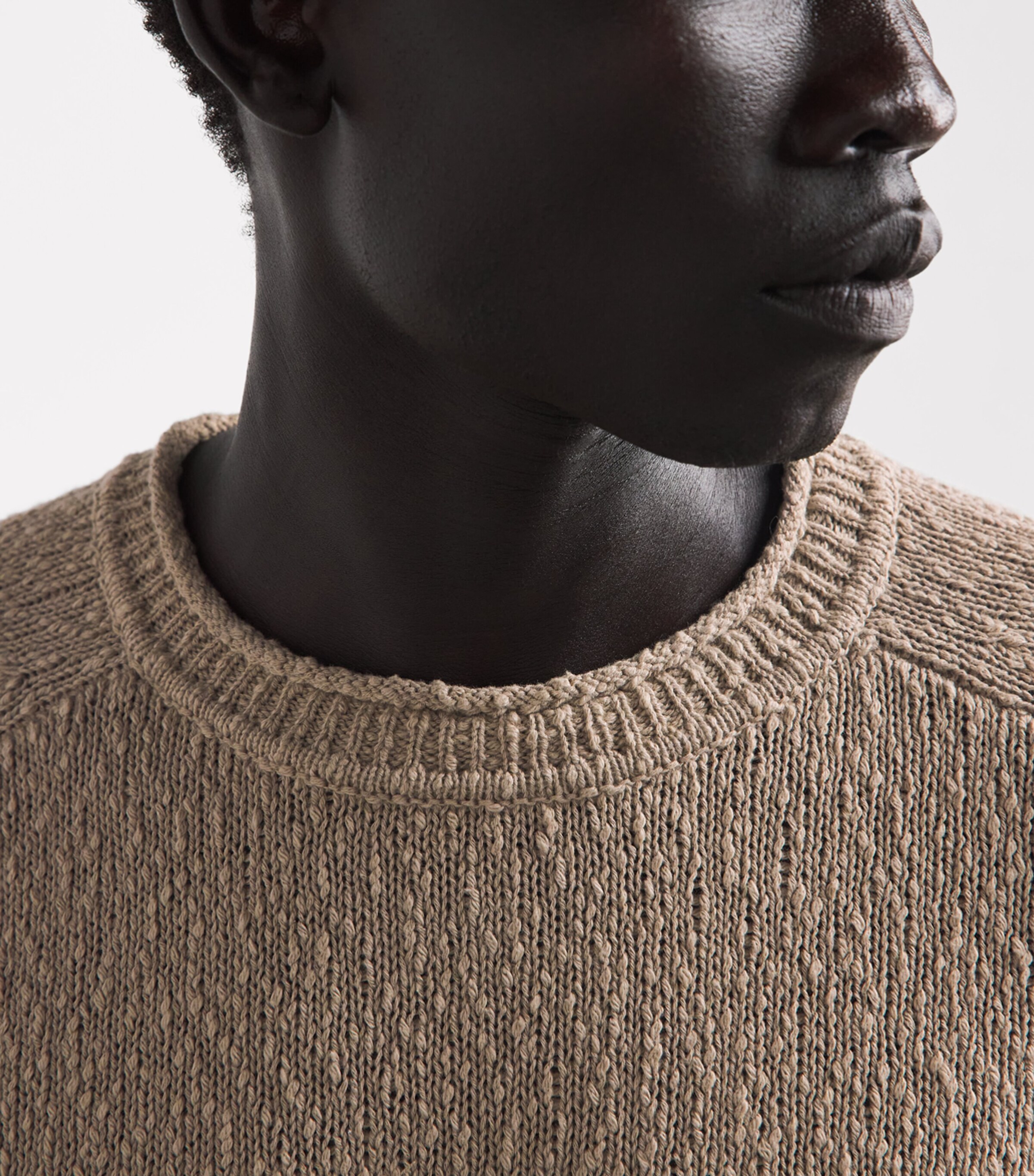 PAIGE Mens Cotton Bouclé Banuelo Sweater Farro Image 3
