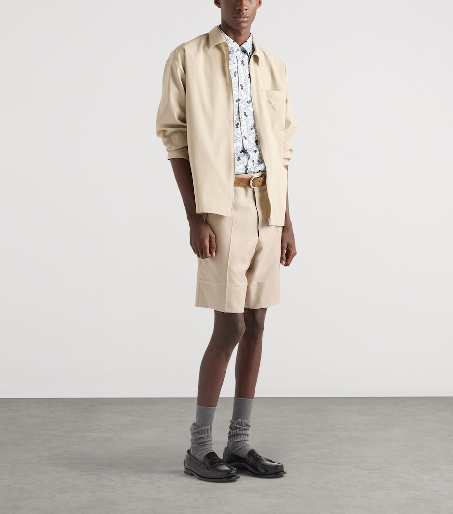 Prada Mens Cotton Zipped Shirt Image 2