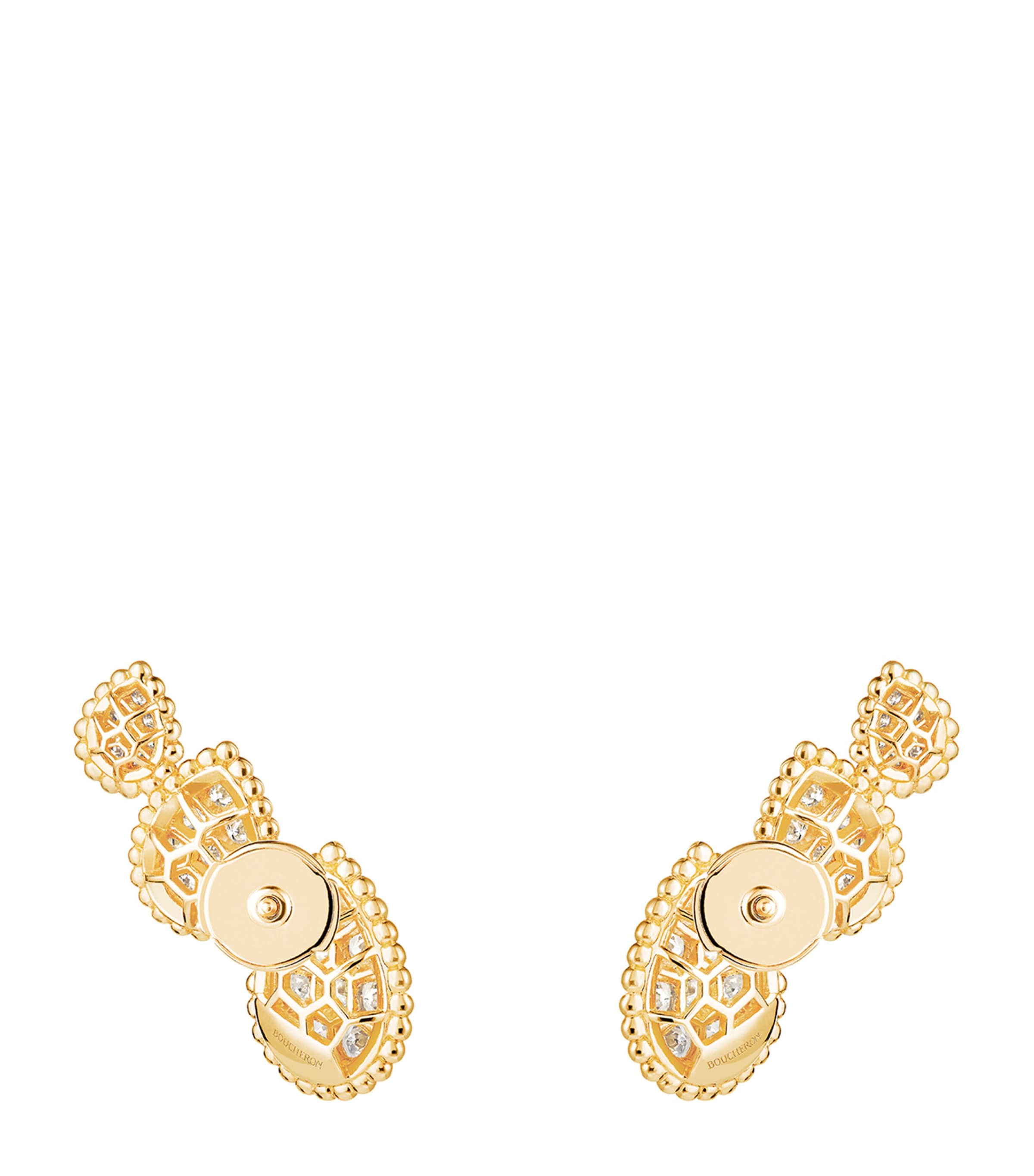 Yellow Gold and Diamond Serpent Bohème Three Motifs Earrings YELLOW Image 3