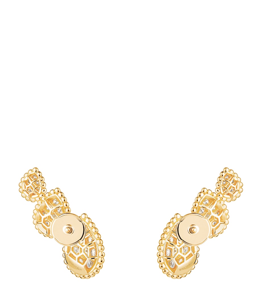 Yellow Gold and Diamond Serpent Bohème Three Motifs Earrings YELLOW Image 3