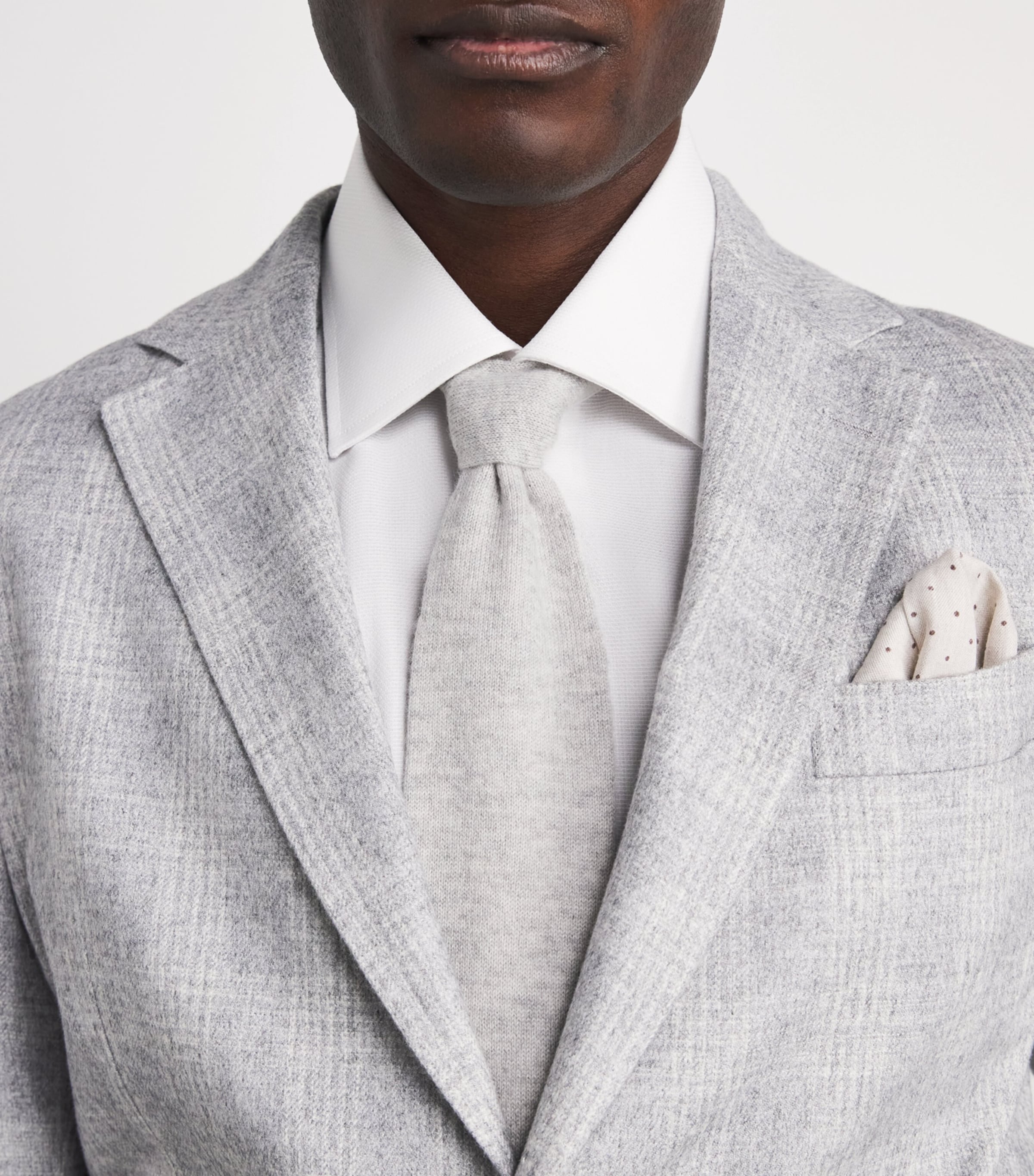 Eleventy Cashmere Knitted Tie Grigio Chiaro E Sabb Image 3