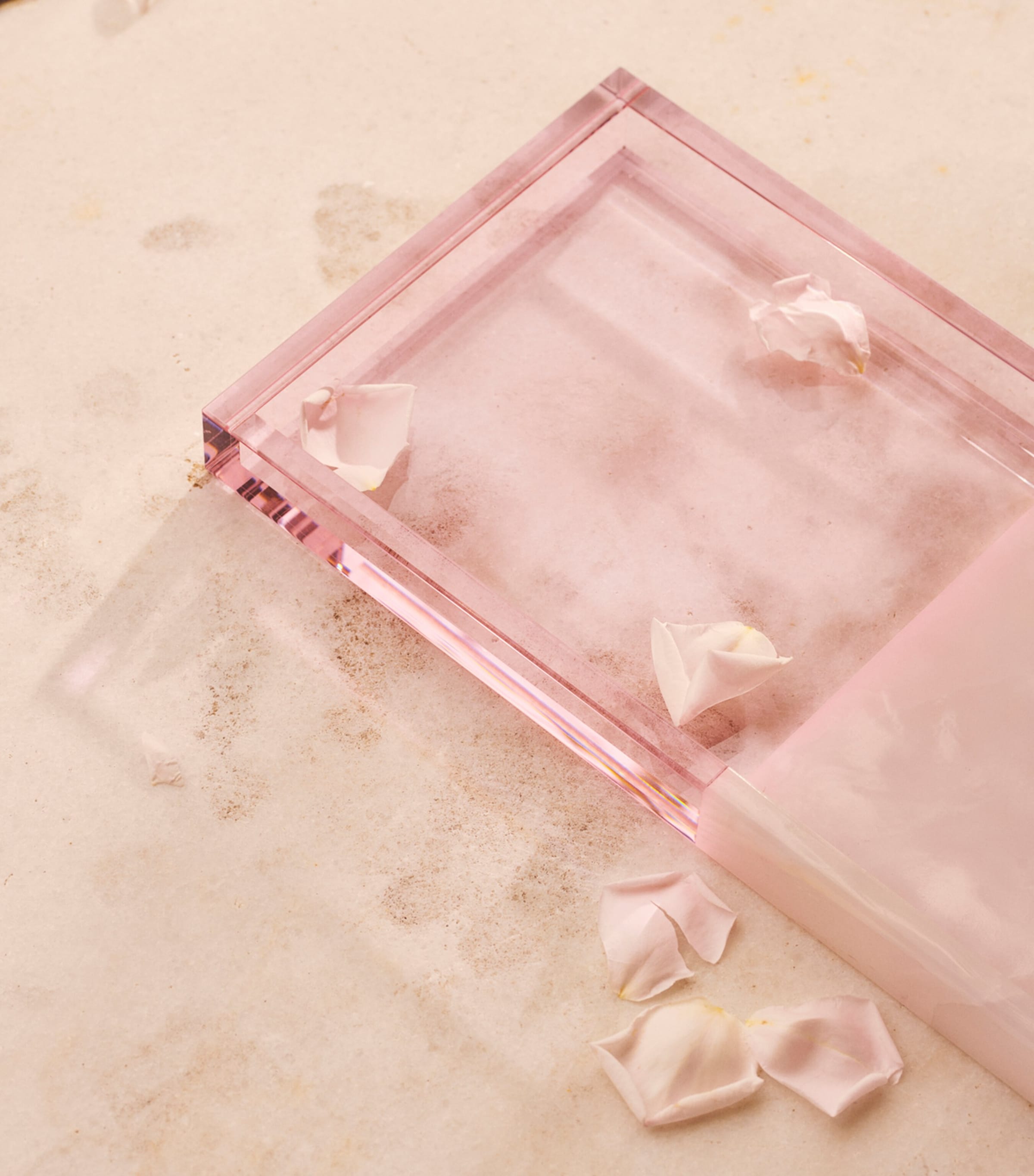 Reflections Copenhagen Small Crystal-Onyx Mad Trinket Tray (34cm) Pink Image 2