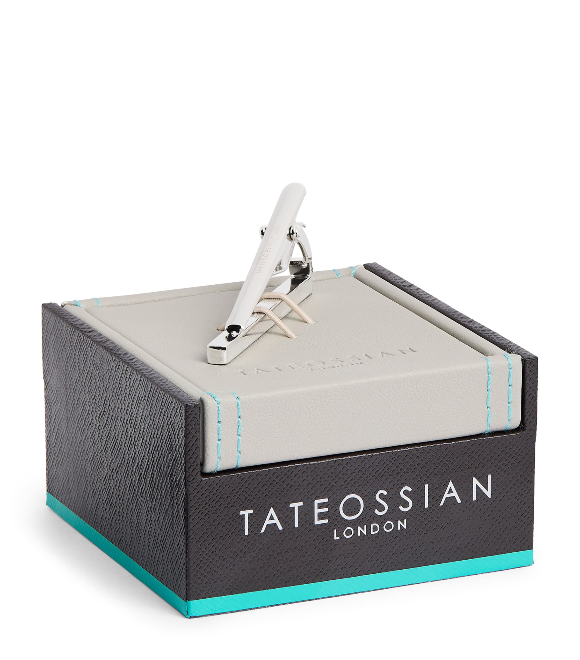 Tateossian Sterling Silver Tie Clip In Multi