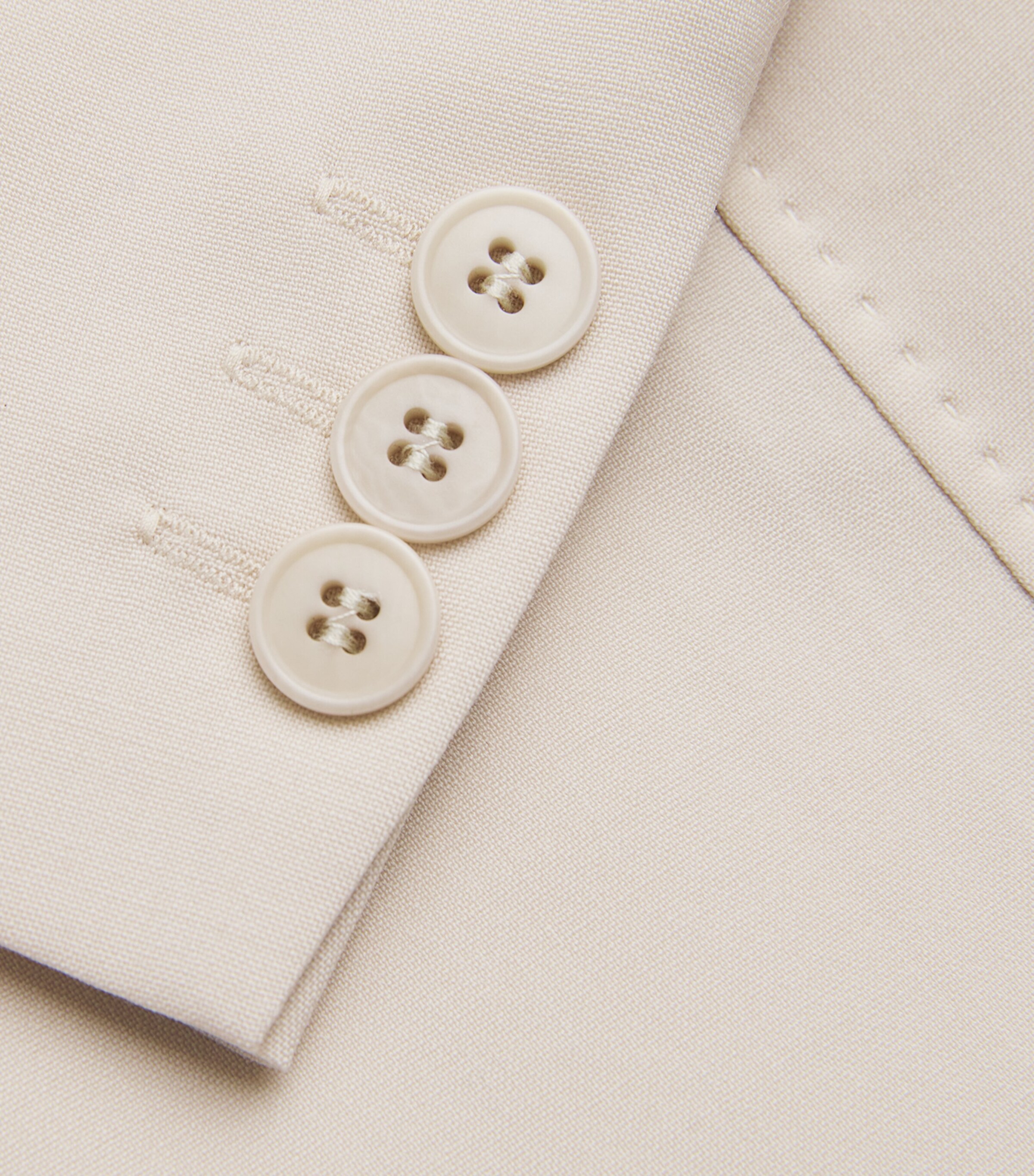 Virgin Wool Double-Breasted Blazer SAND Image 5