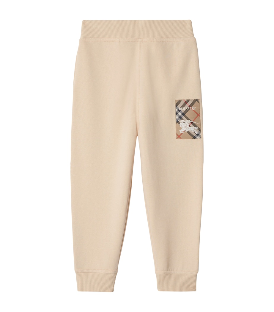 Cotton Check Label Sweatpants (3-12 Years) CALICO Image 1