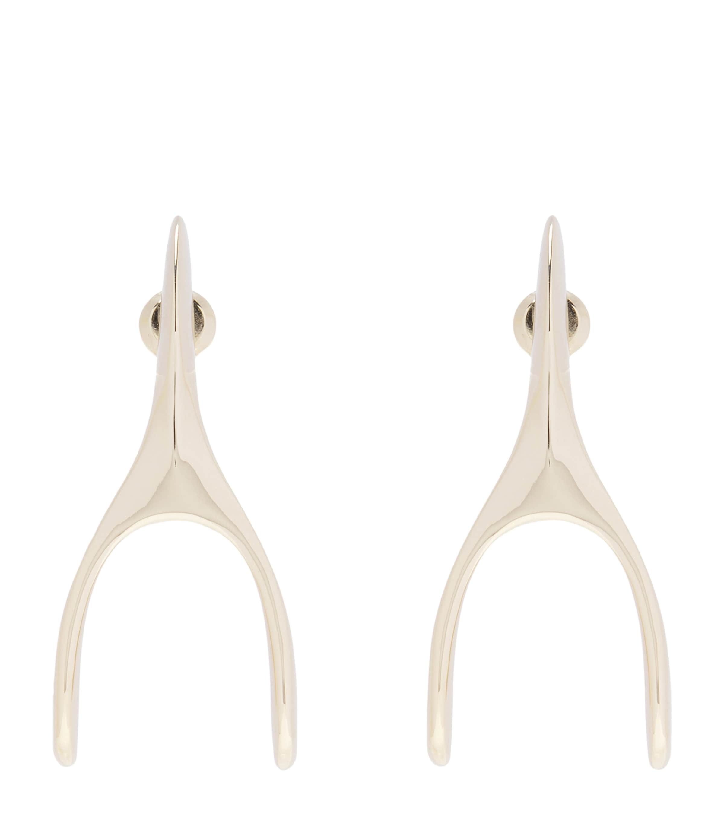 McQueen Embellished Wishbone Earrings Image 1