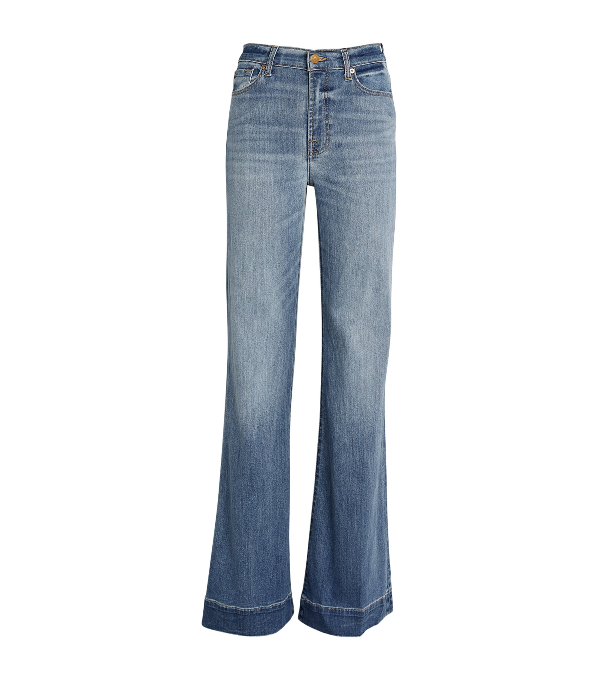 Shop 7 For All Mankind Modern Dojo Flared Jeans In Blue