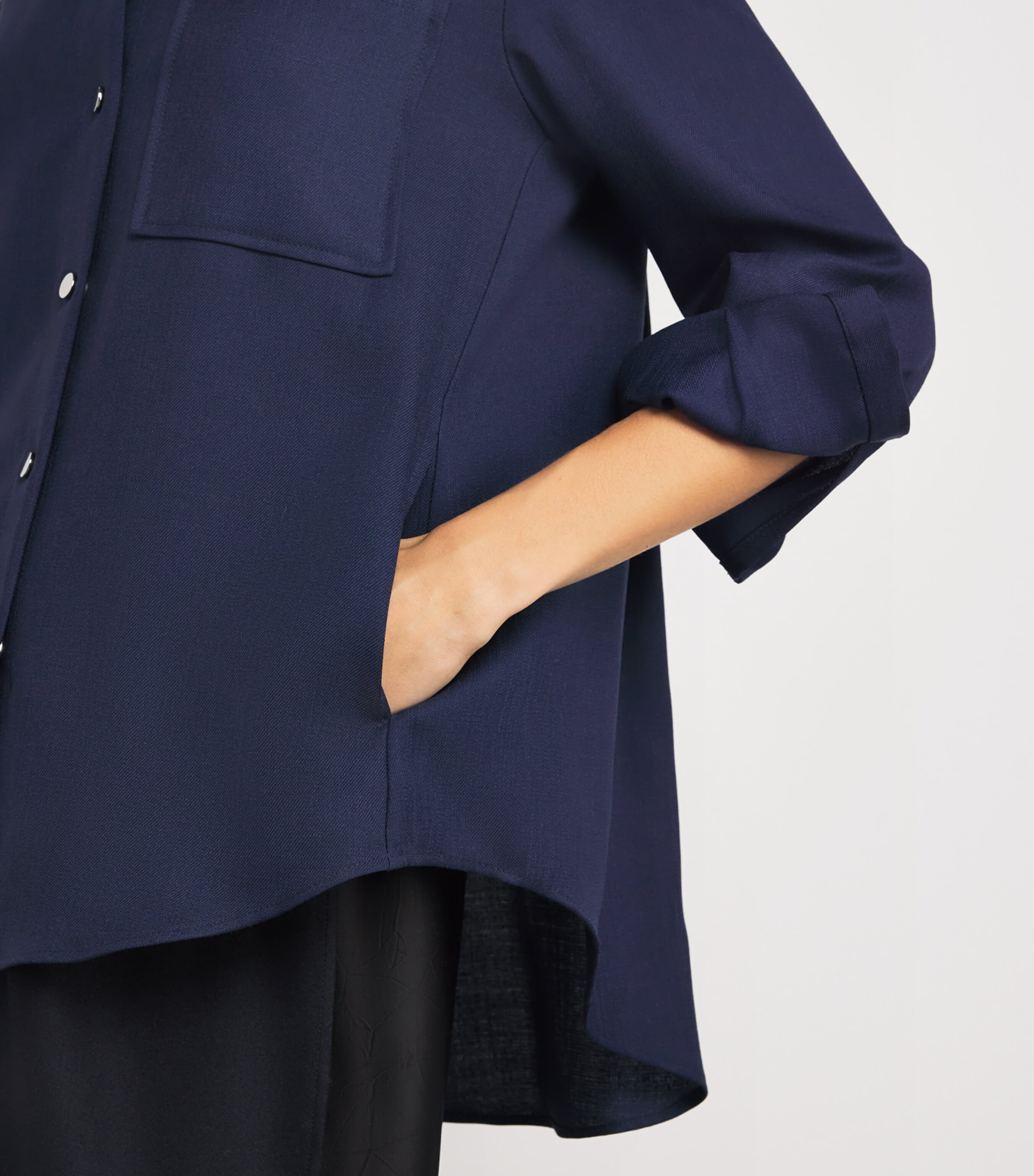 Twill Shirt Jacket NAVY Image 6