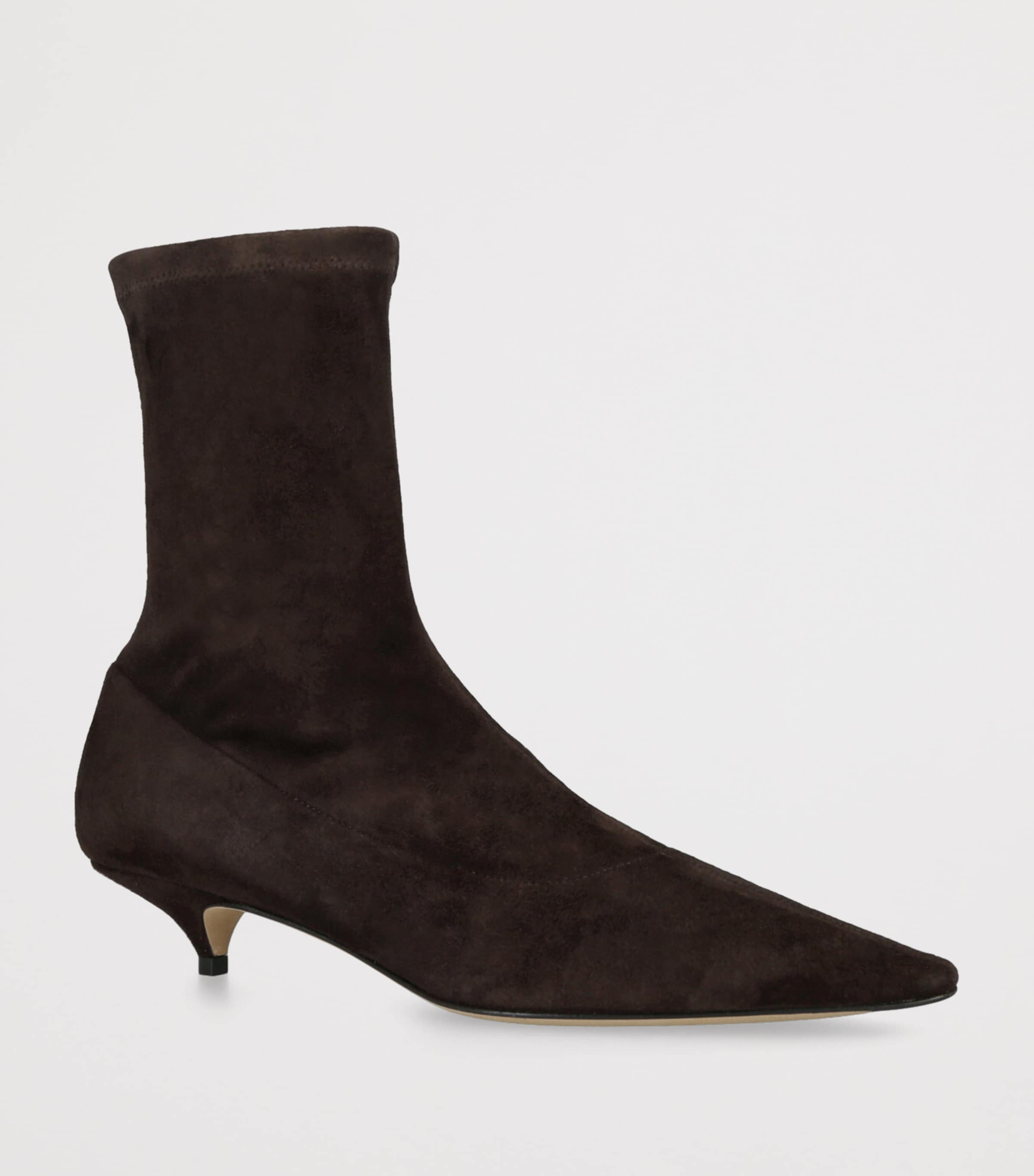 Liisa Suede Ankle Boots 35 DARK BROWN Image 3