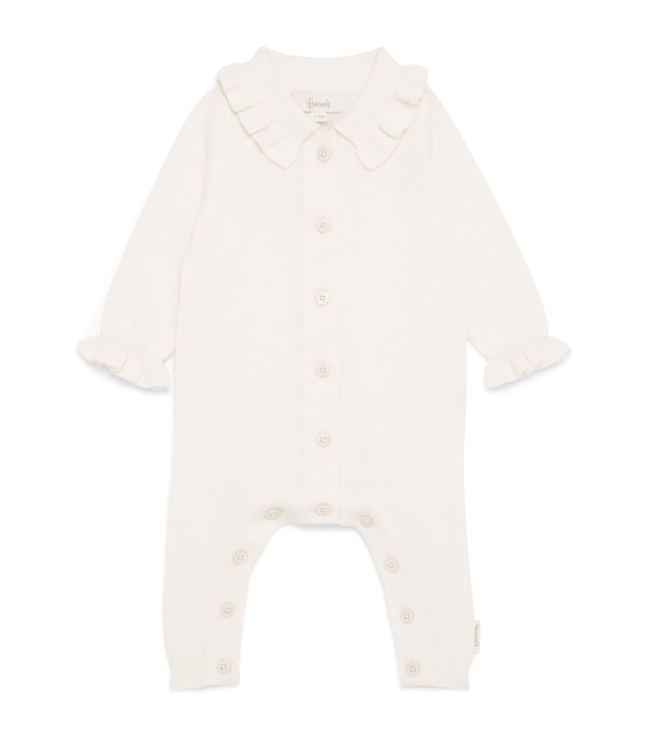 Harrods Cotton-Wool Playsuit (0-18 Months) Oatmeal Image 1