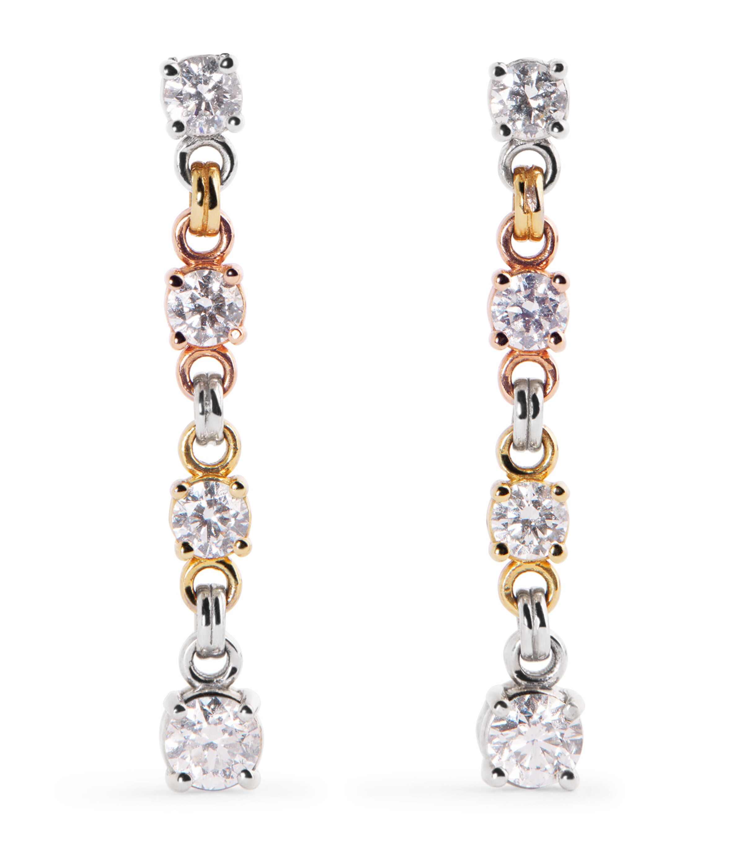 Spinelli Kilcollin Mixed Gold and Diamond Aysa Earrings Mixed Gold Image 1