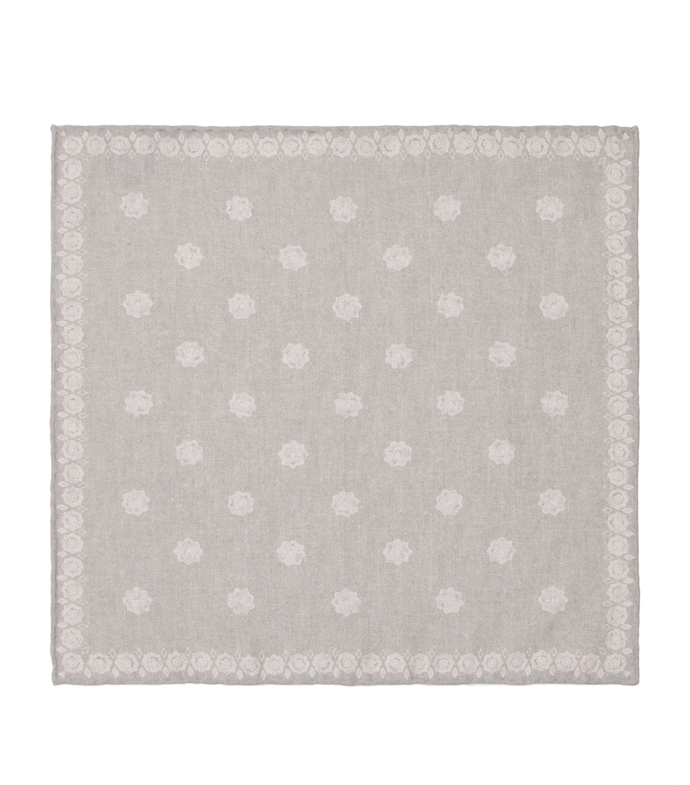 Eleventy Cotton-wool Printed Pocket Square In Neutral