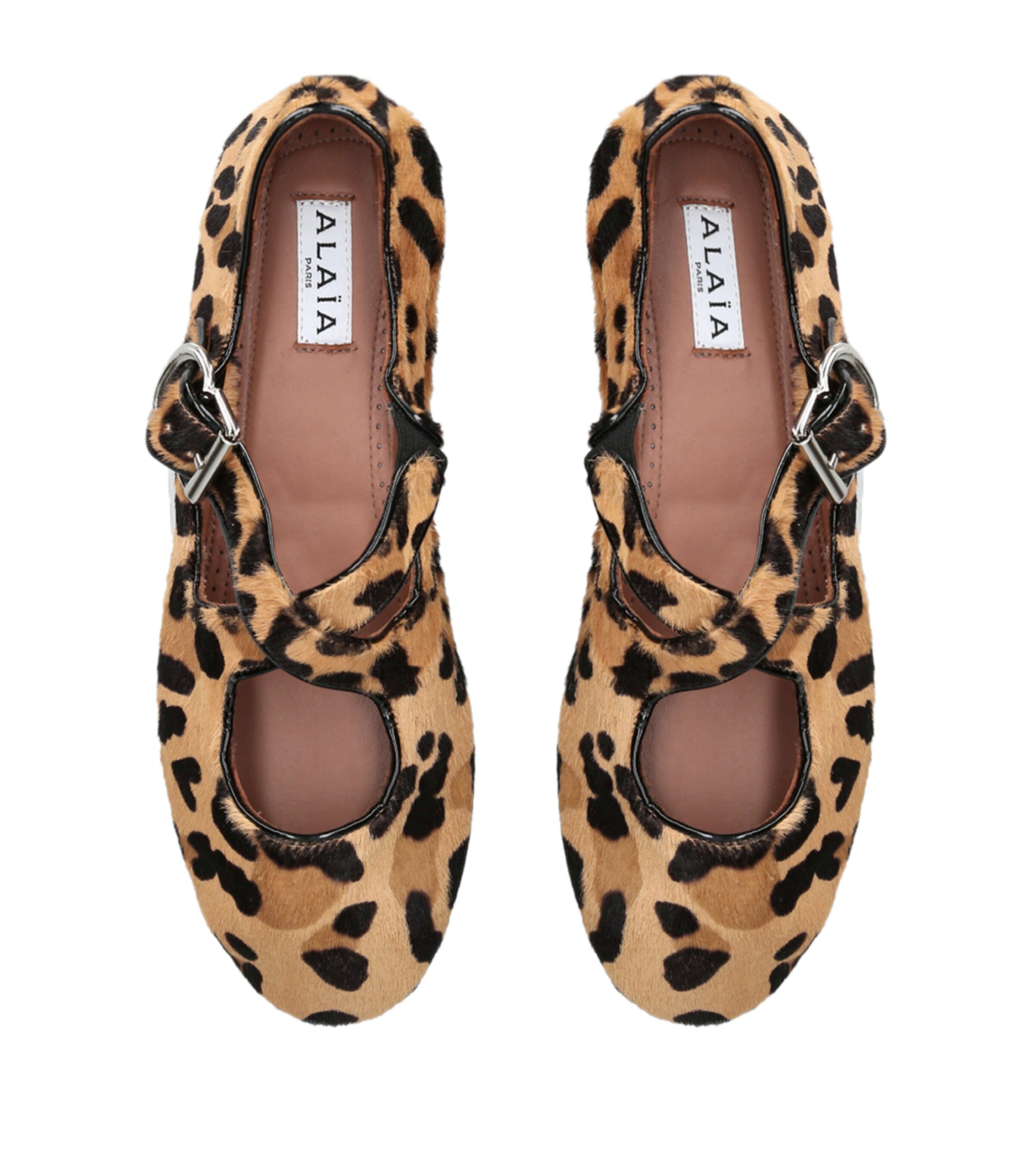 Alaïa Leopard Print Criss-Cross Ballet Flats Brown/oth Image 4