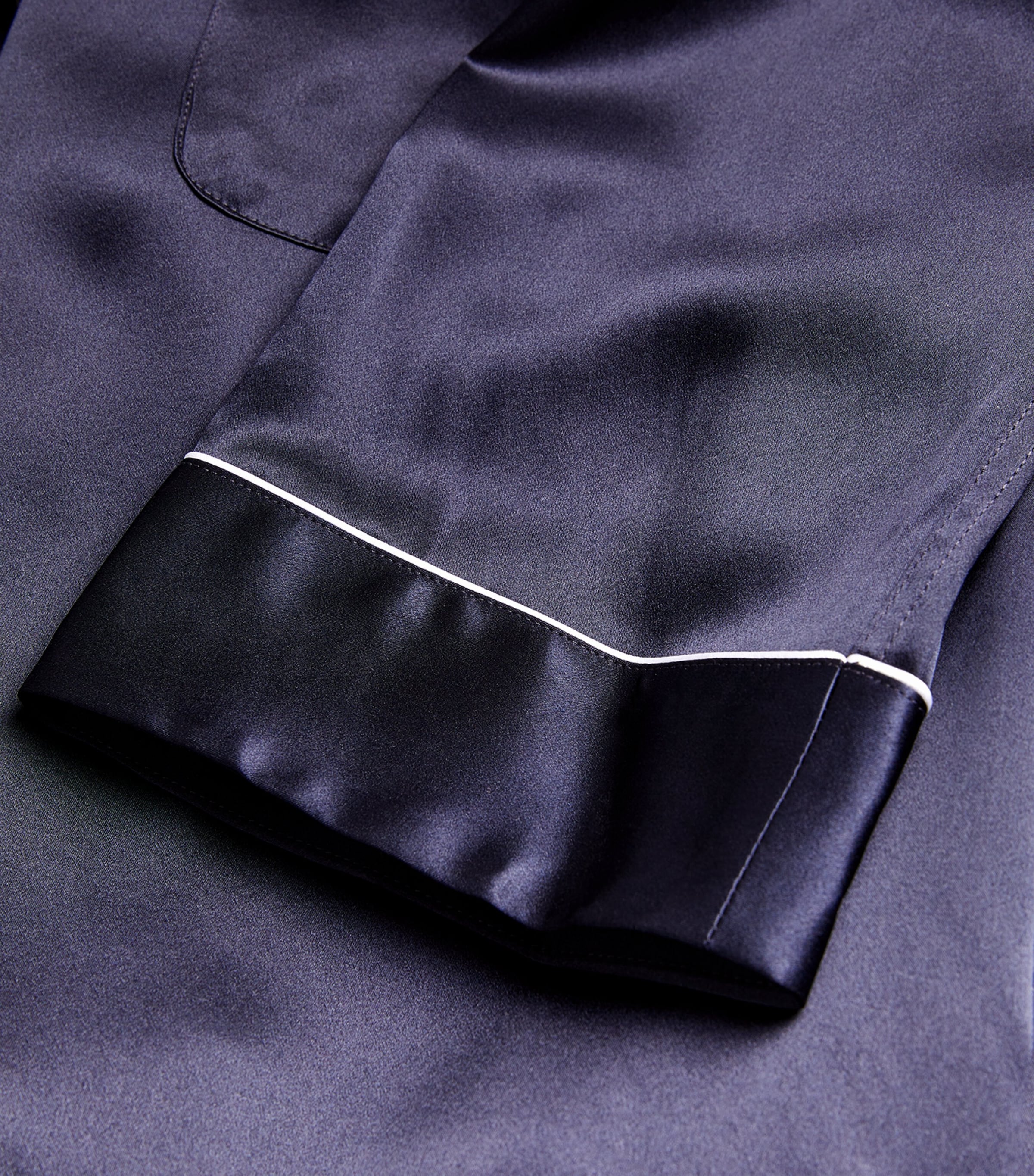 Silk Dressing Gown 447 NAVY Image 5