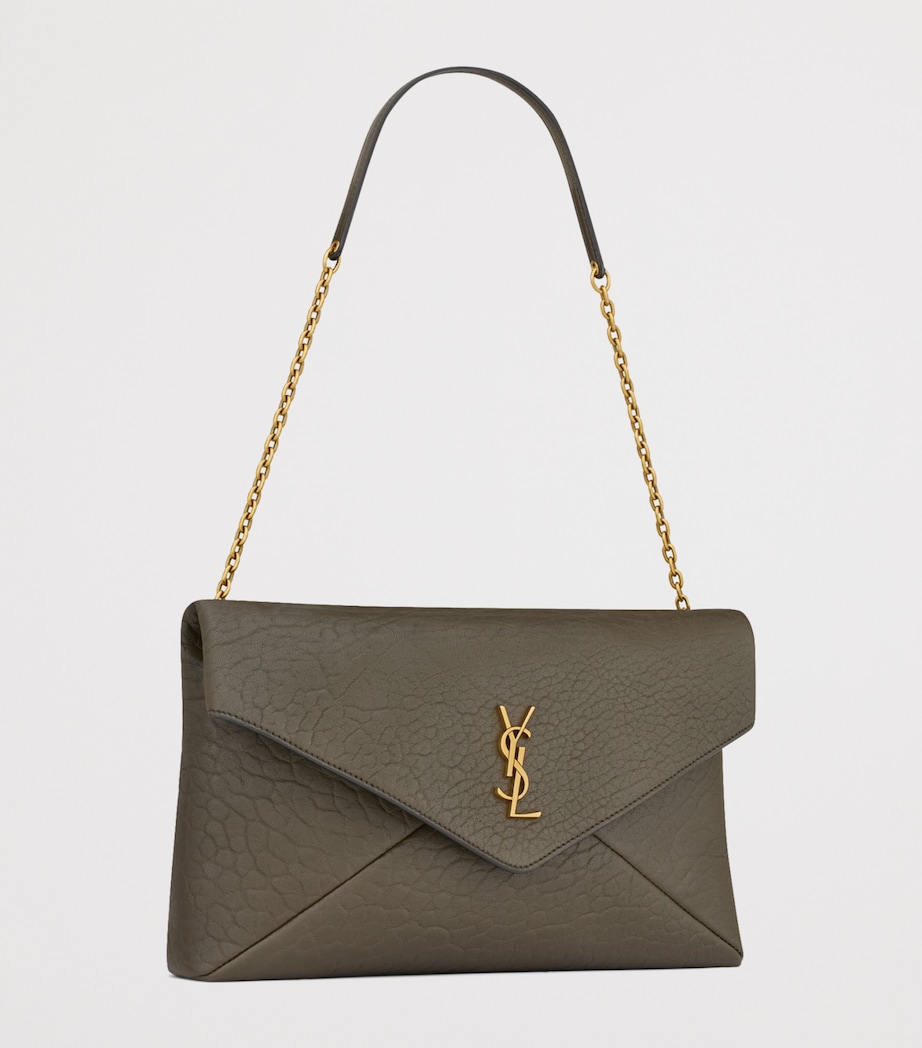 Saint Laurent Large Leather Cassandre Envelope Pouch Image 3
