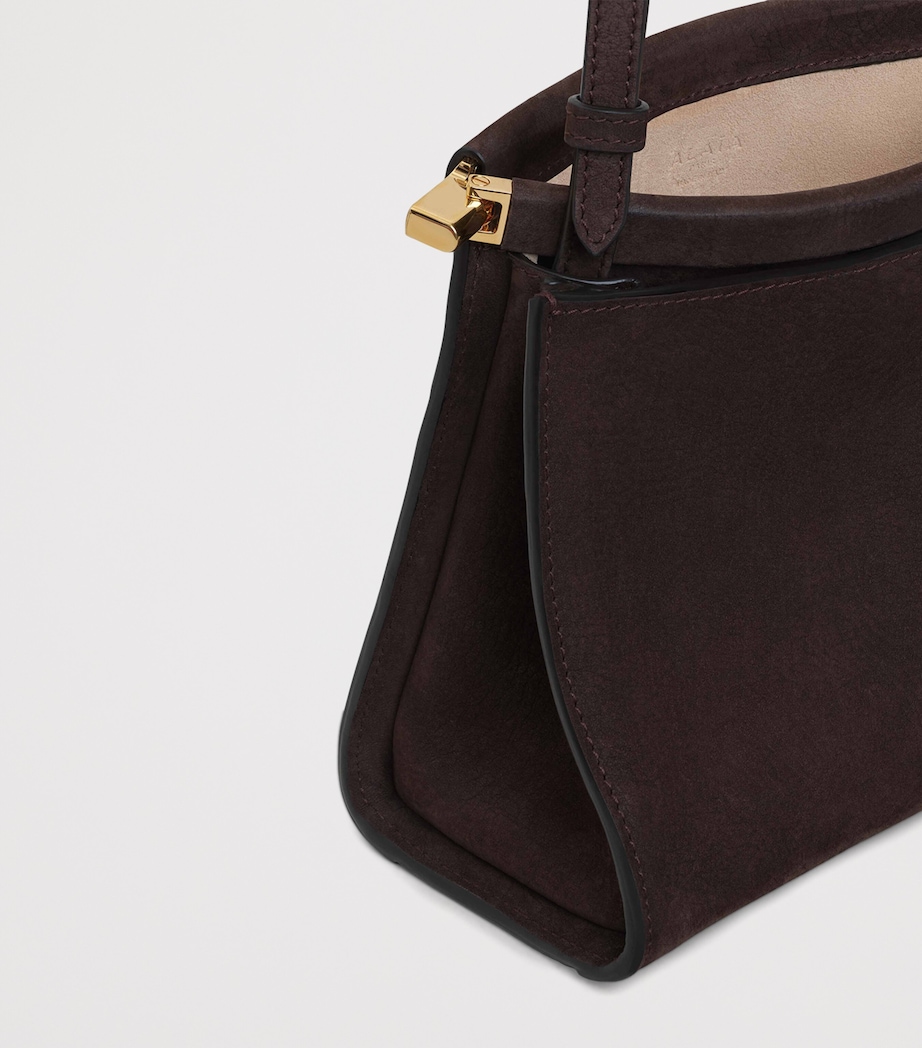 Small Leather Le Quick Square Shoulder Bag BRUN FONCE Image 4