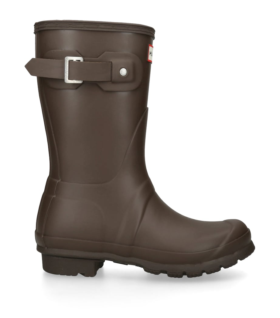 Hunter Original Short Wellington Boots Dark Brown Image 1