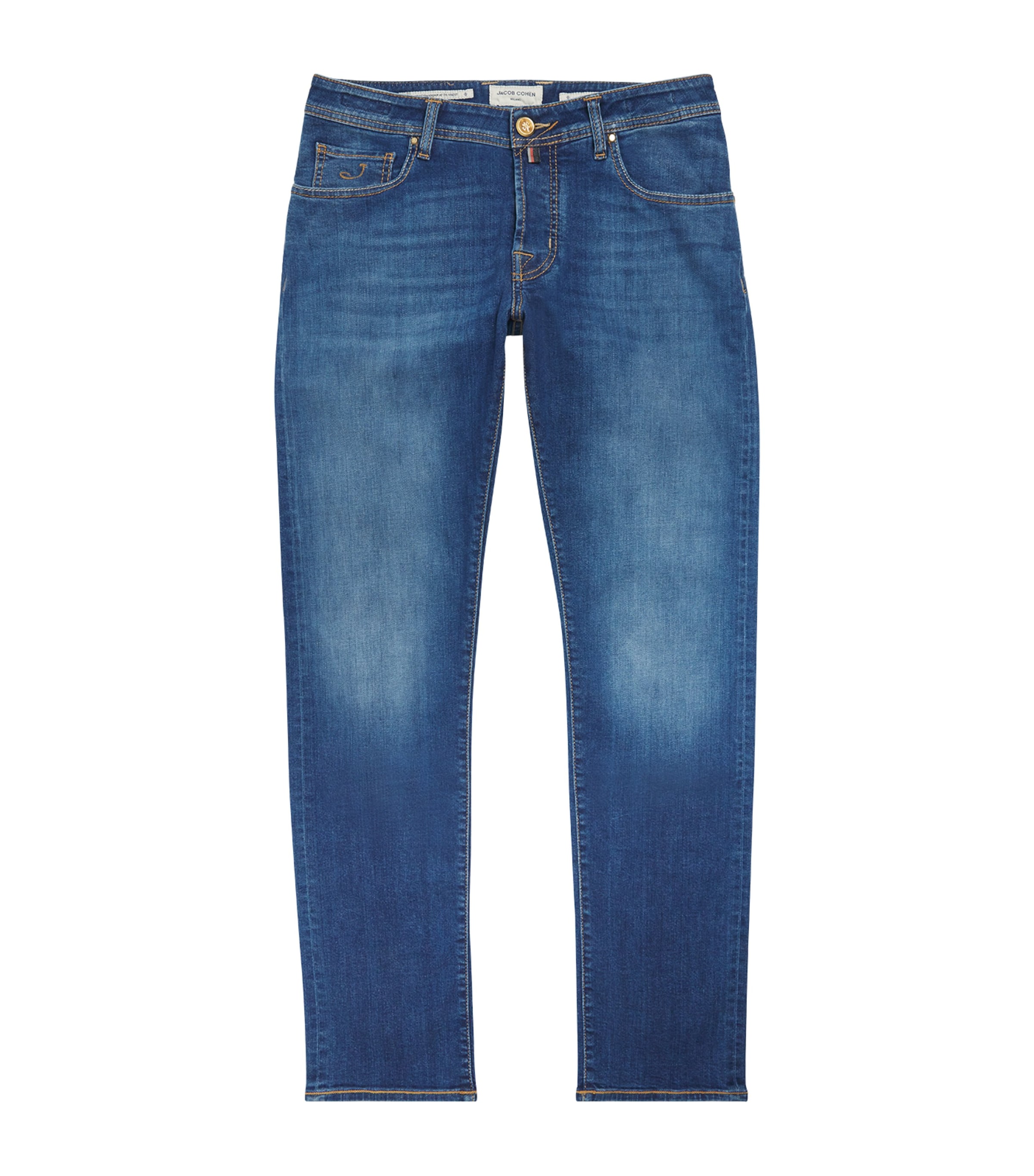 Jacob Cohen Pony-patch Nick Slim Jeans In Blue
