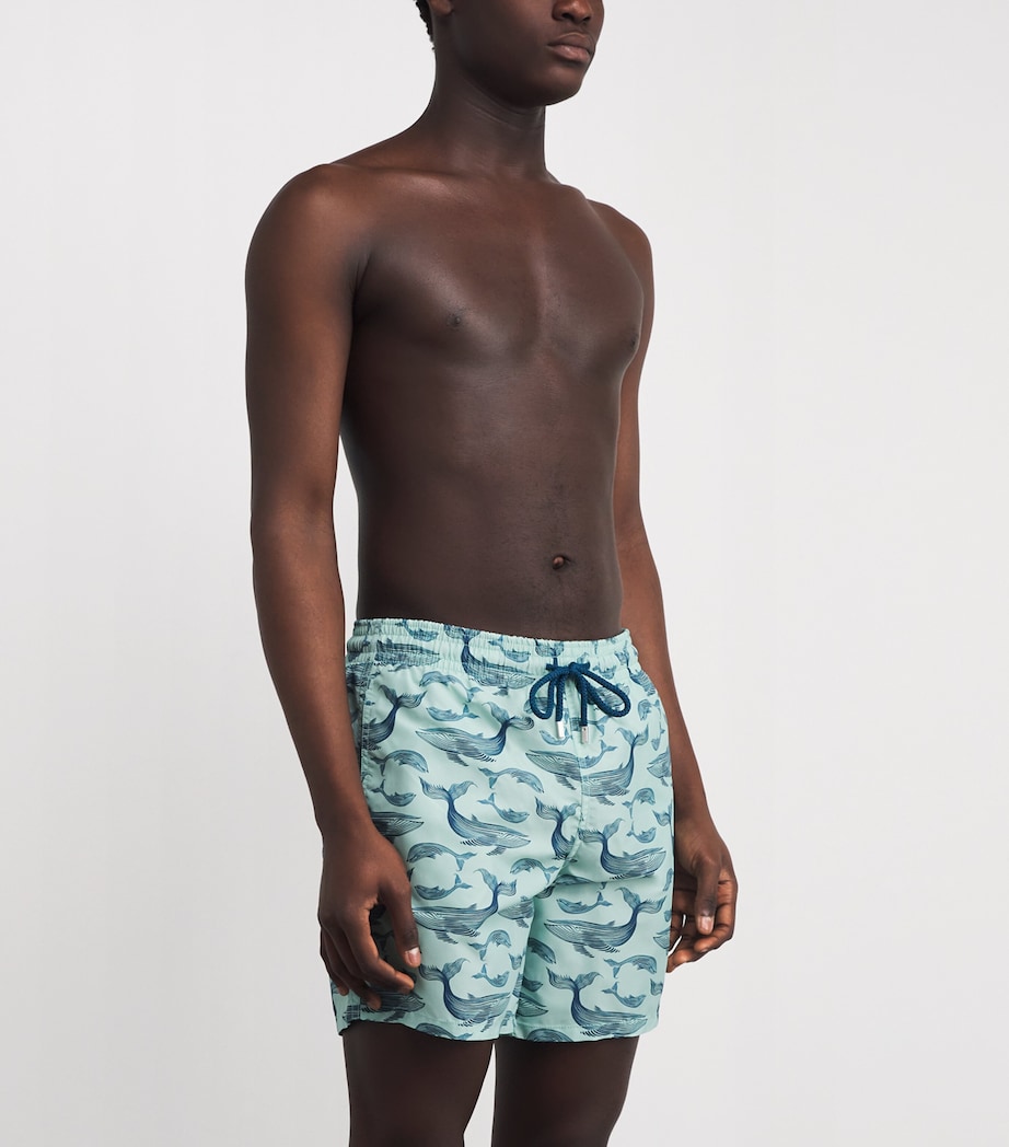 Whale Print Moorea Swim Shorts 344-CELADON Image 2