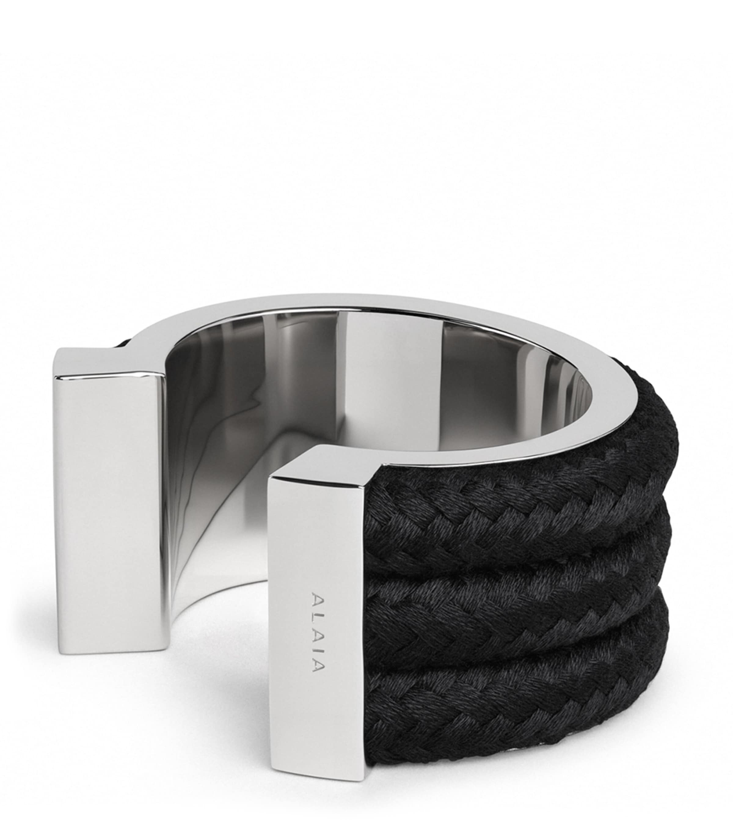 Alaïa Braided Cuff Bracelet Noir Image 3