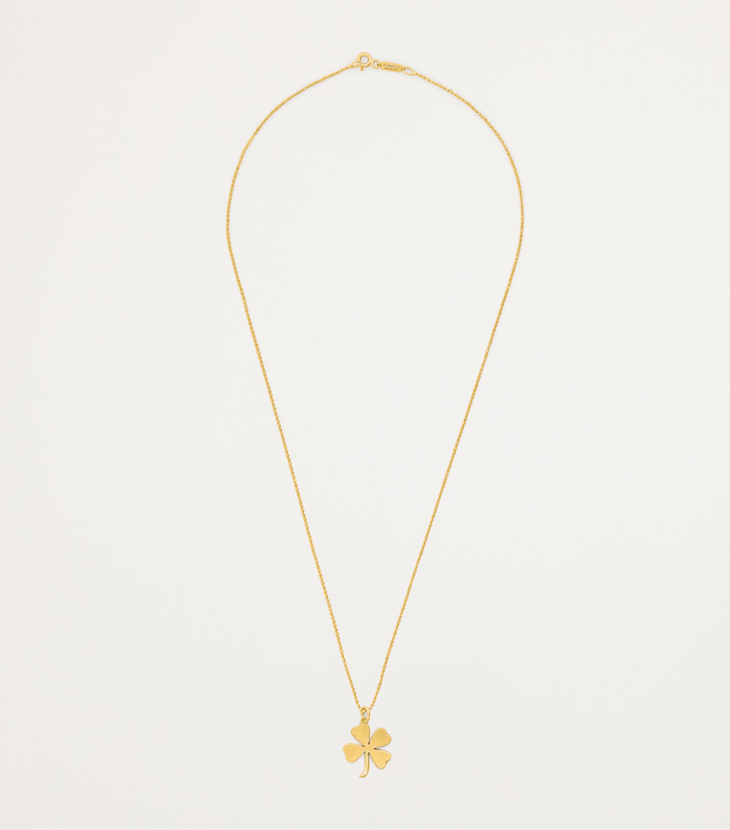 Yellow Gold Edith Clover Necklace YELLOW GOLD Image 3
