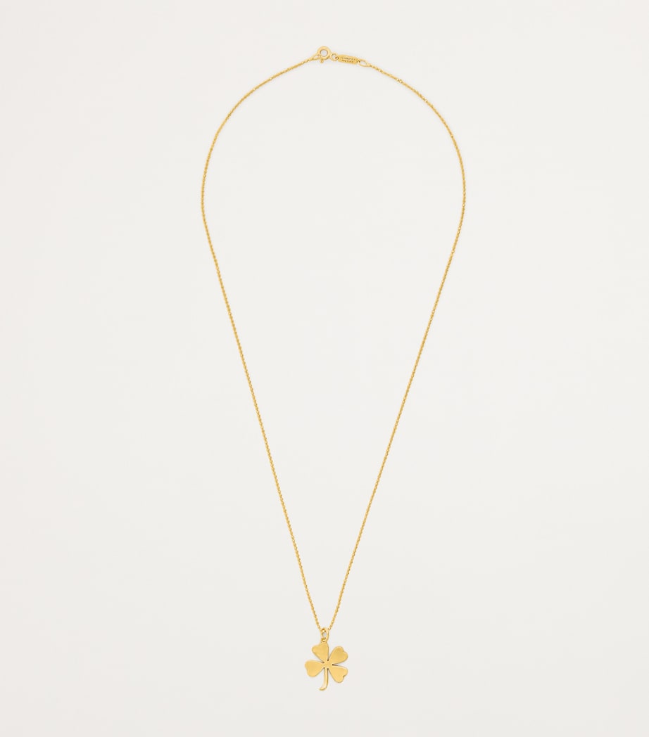Yellow Gold Edith Clover Necklace YELLOW GOLD Image 3