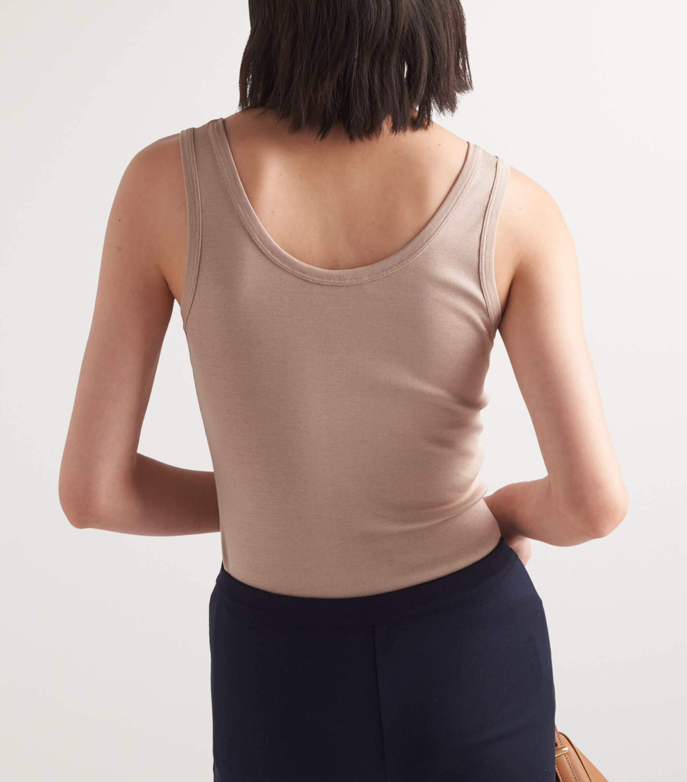 Prada Womens Rib-Knit Triangle Tank Top Image 4