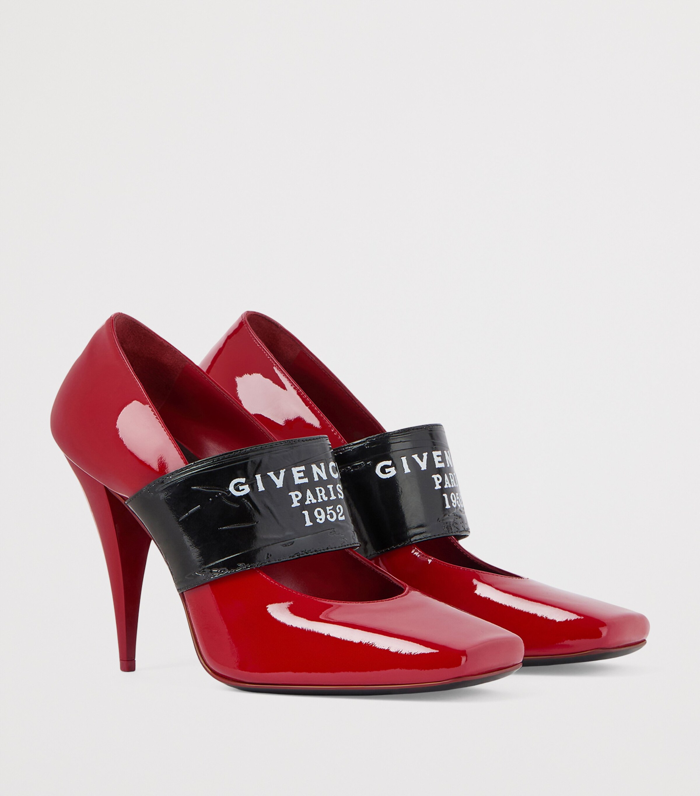 Givenchy Red Leather Ribbon Logo Pumps 95 | Harrods US